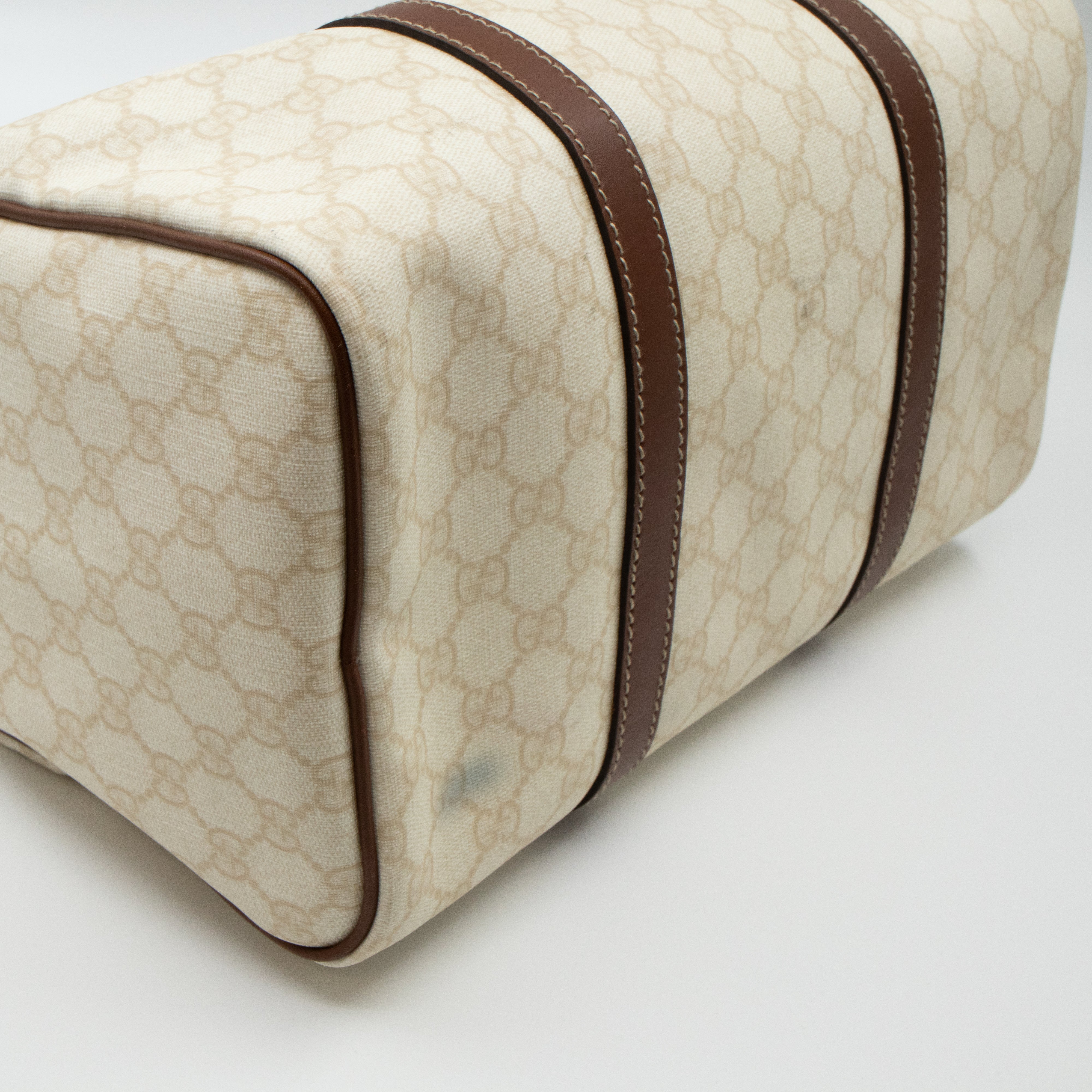 Joy Boston White Canvas Bag