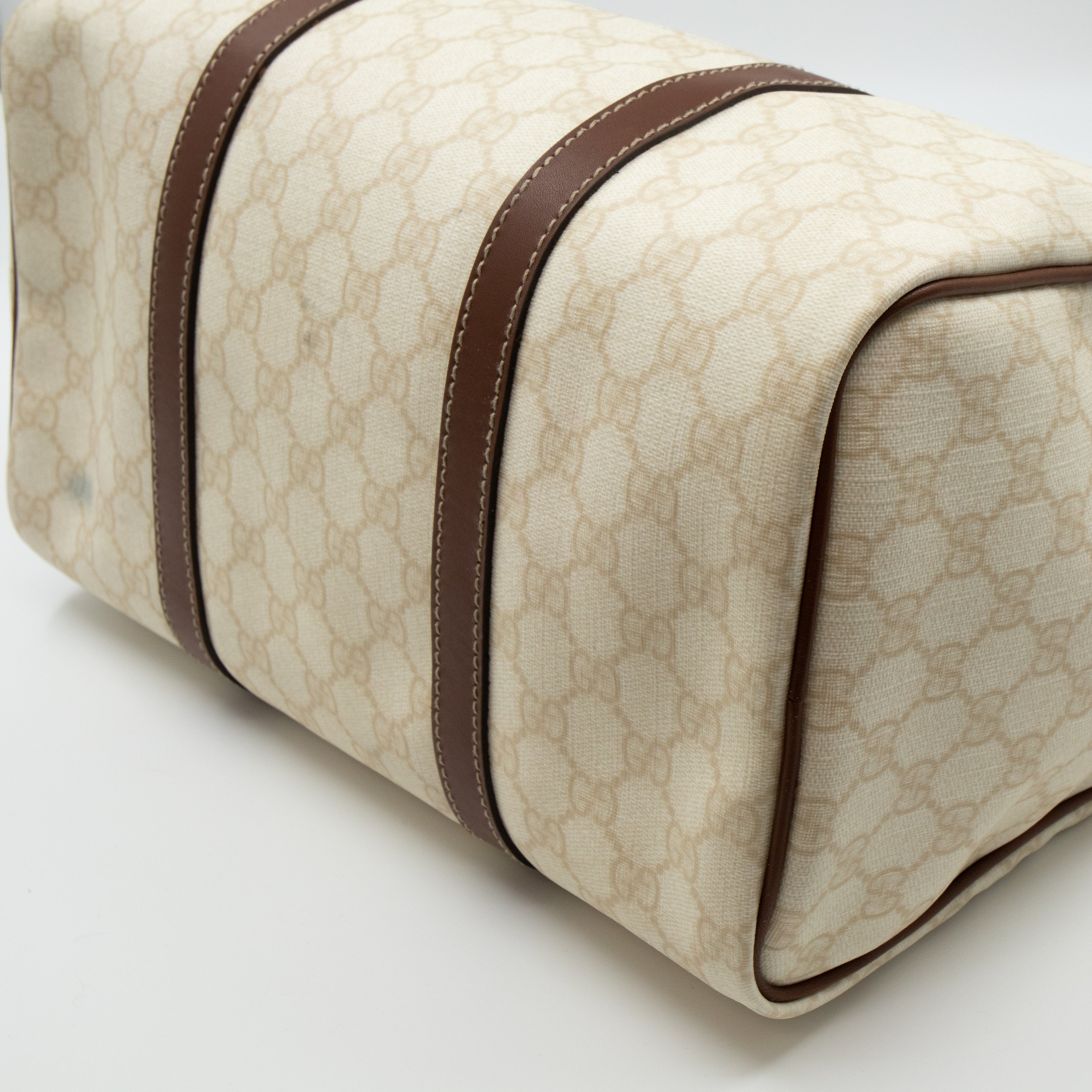 Joy Boston White Canvas Bag