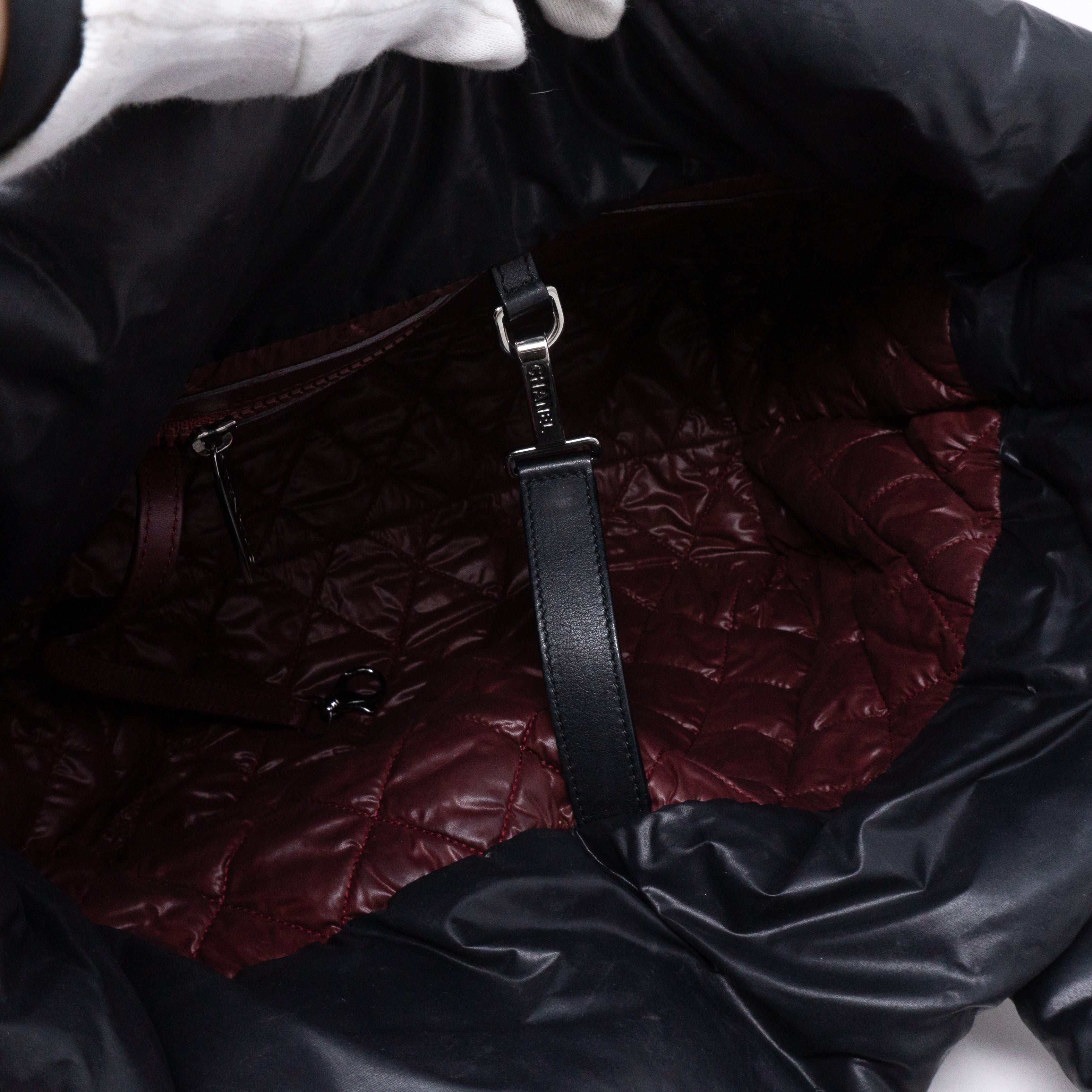 Coco Cocoon Black Quilted Nylon Tote