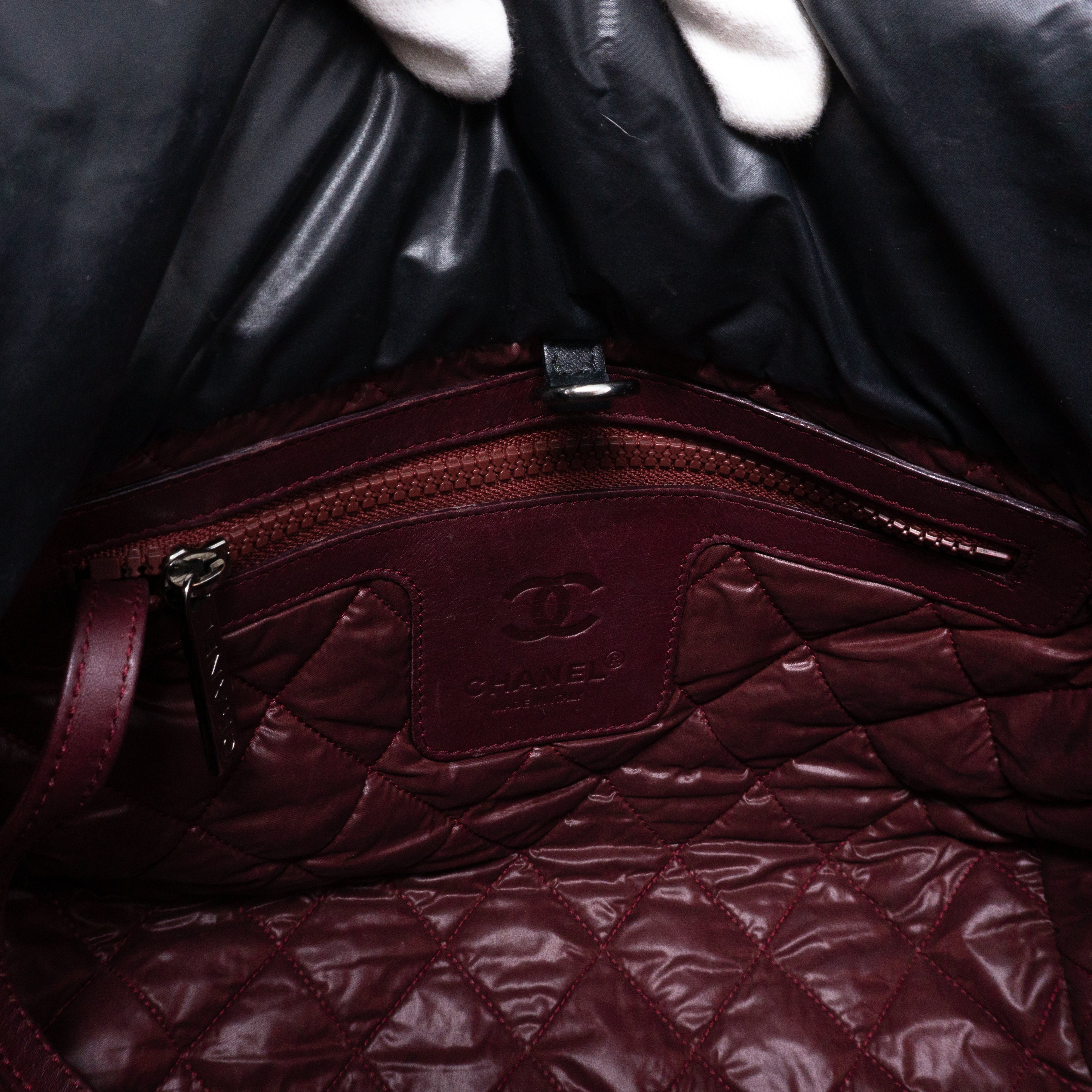 Coco Cocoon Black Quilted Nylon Tote