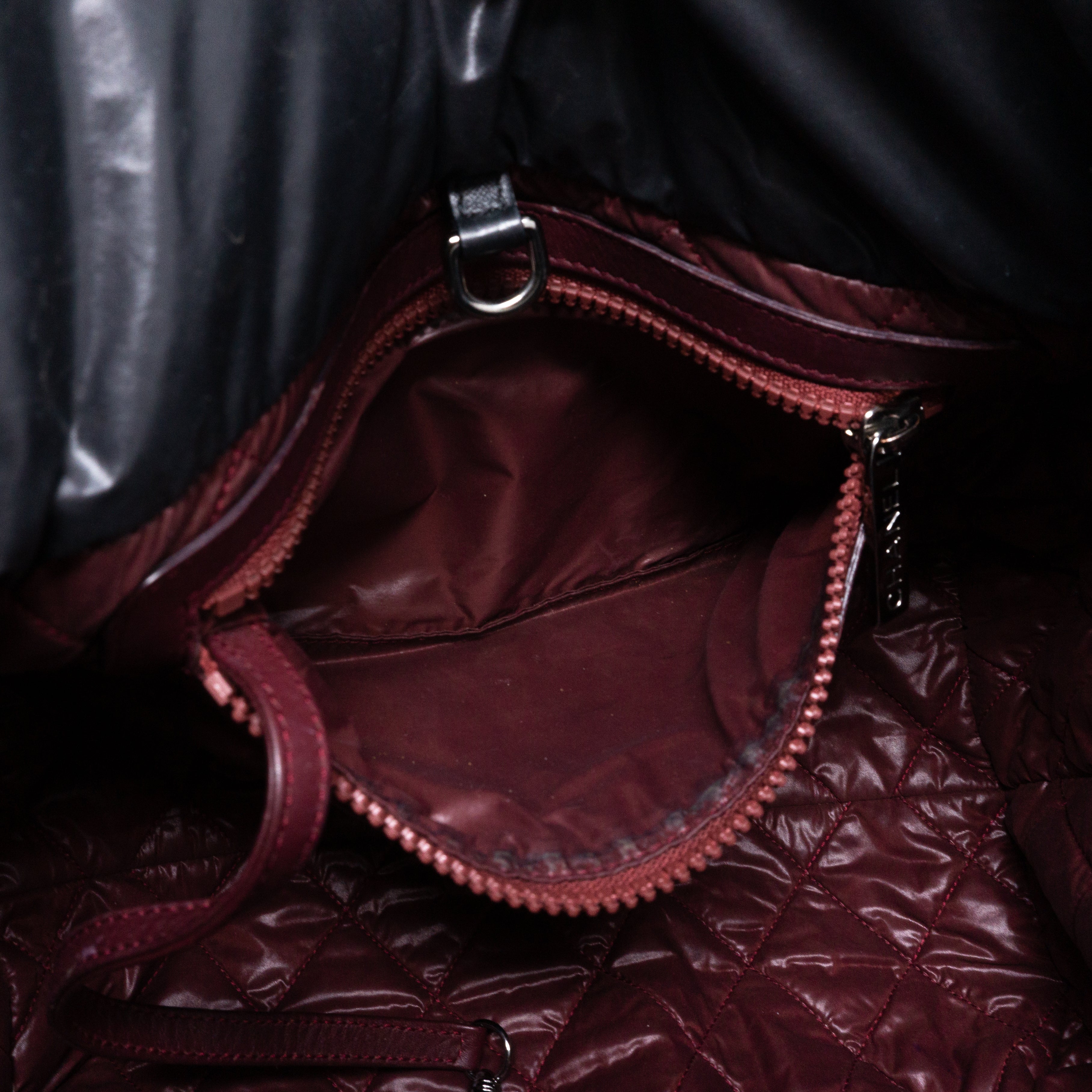 Coco Cocoon Black Quilted Nylon Tote