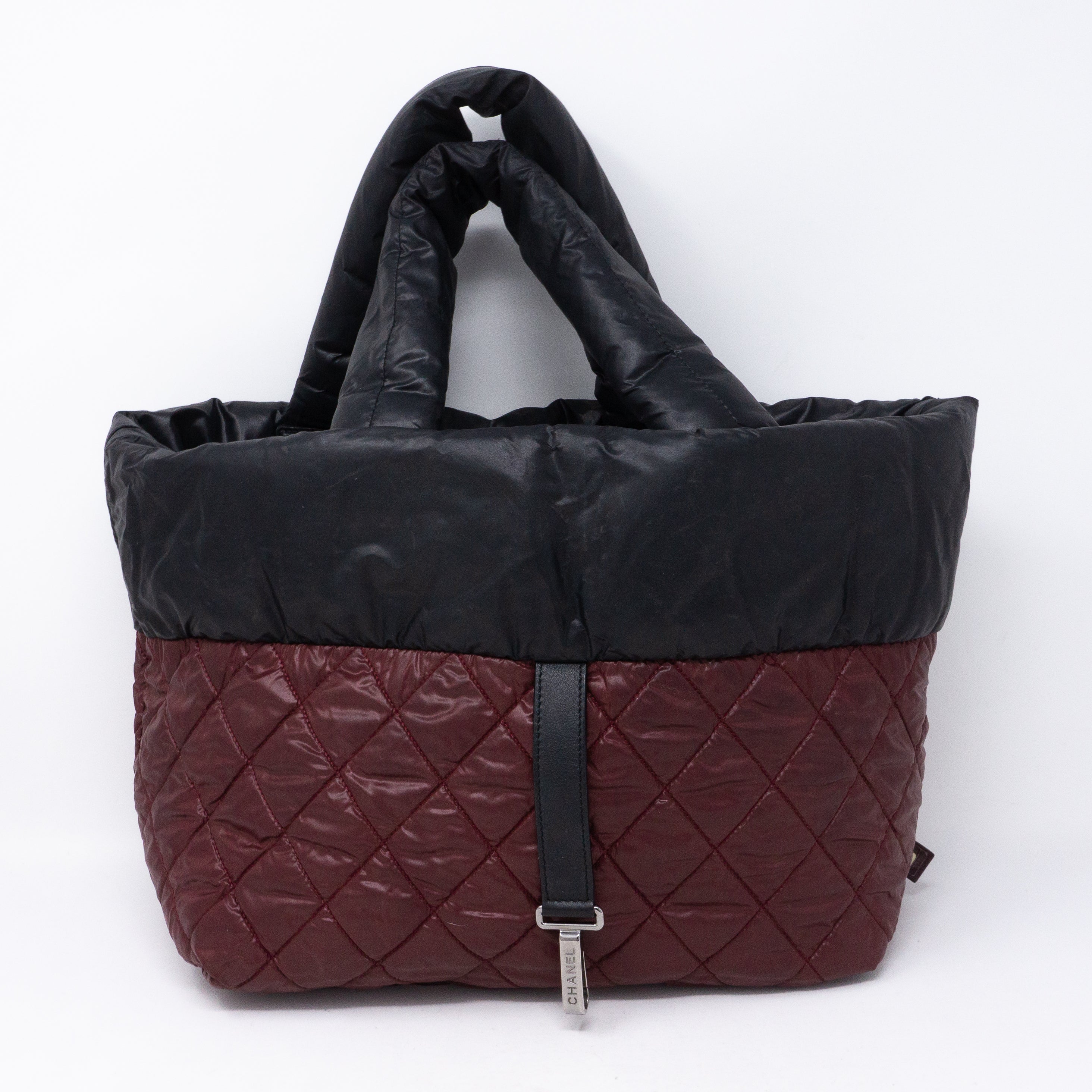 Coco Cocoon Black Quilted Nylon Tote