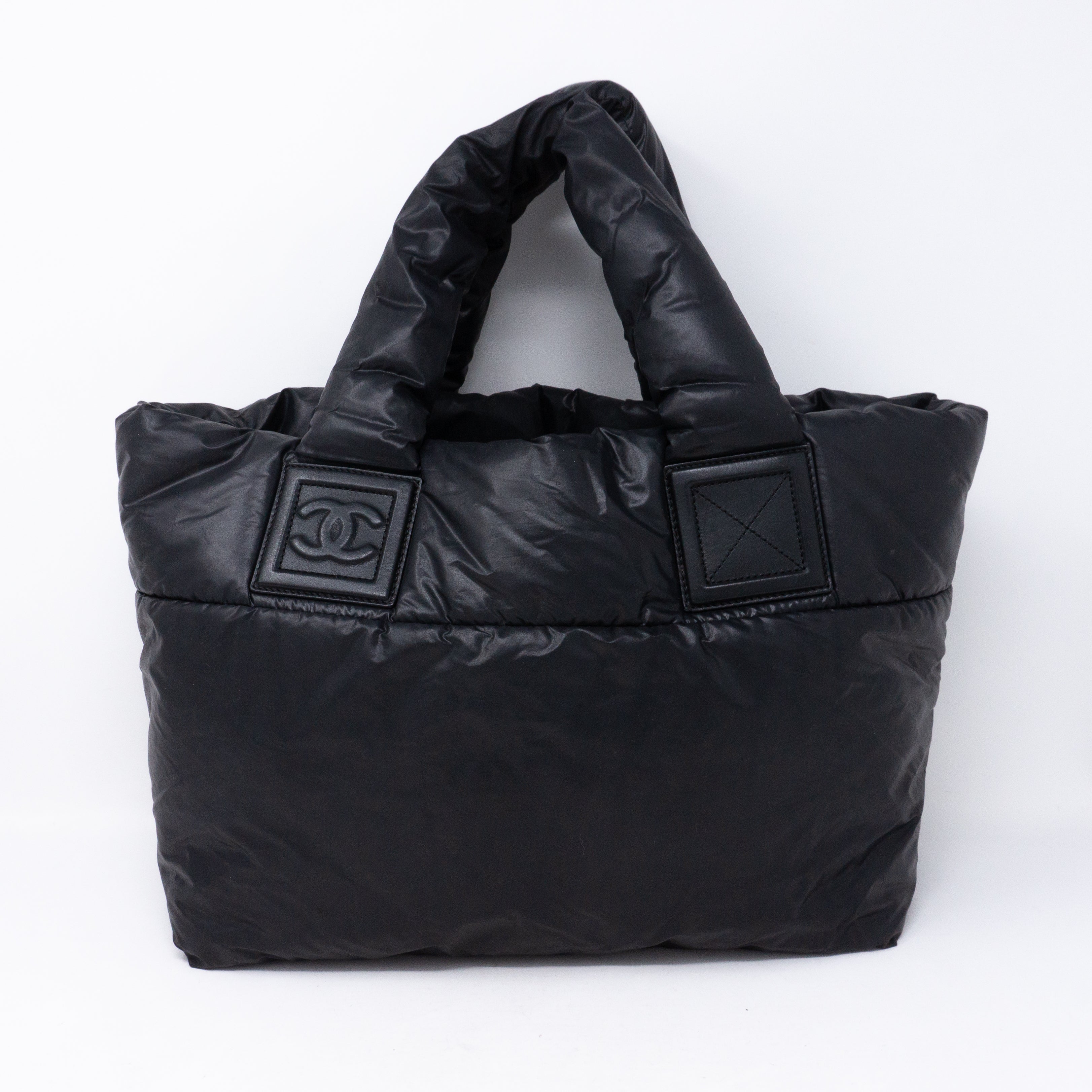 Coco Cocoon Black Quilted Nylon Tote