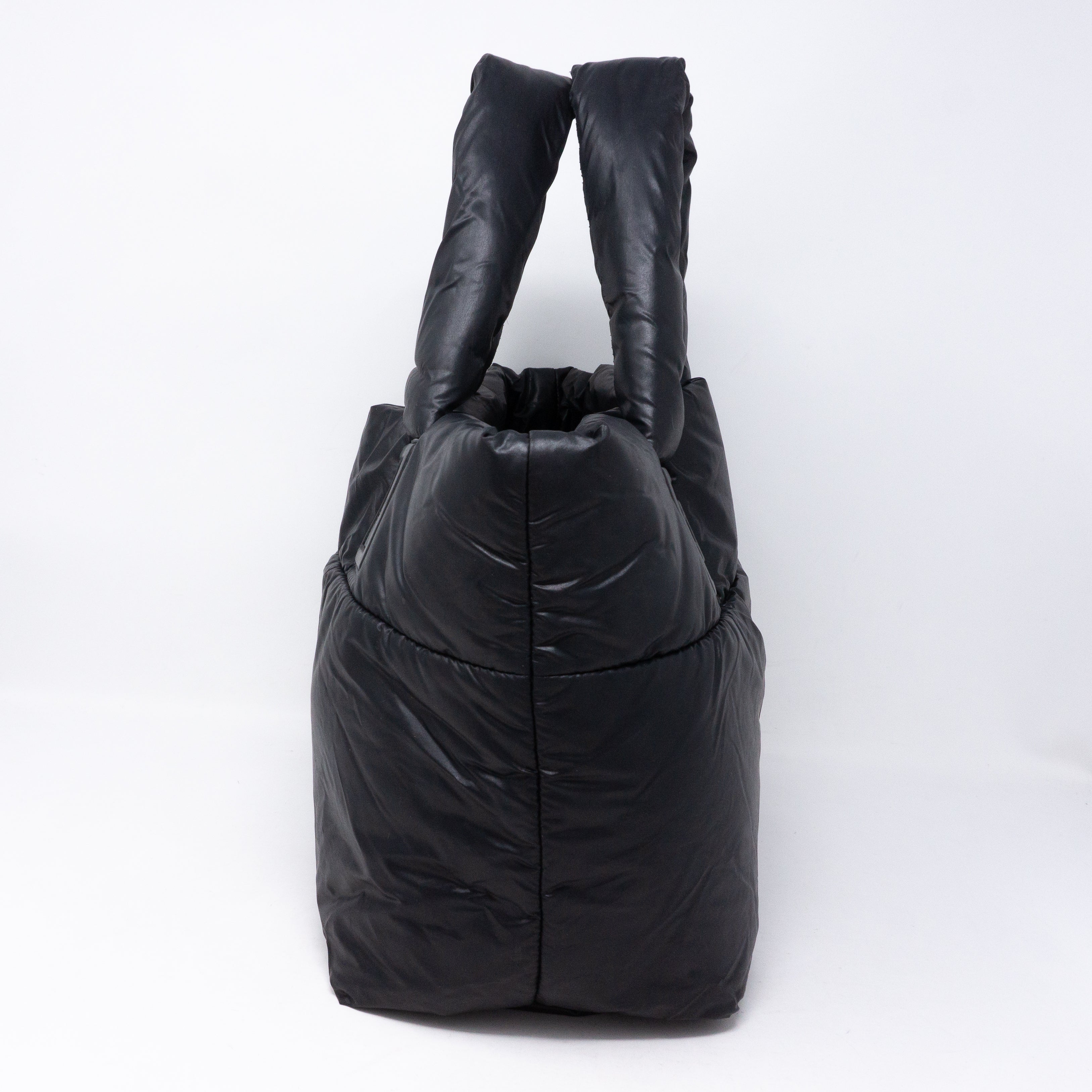 Coco Cocoon Black Quilted Nylon Tote