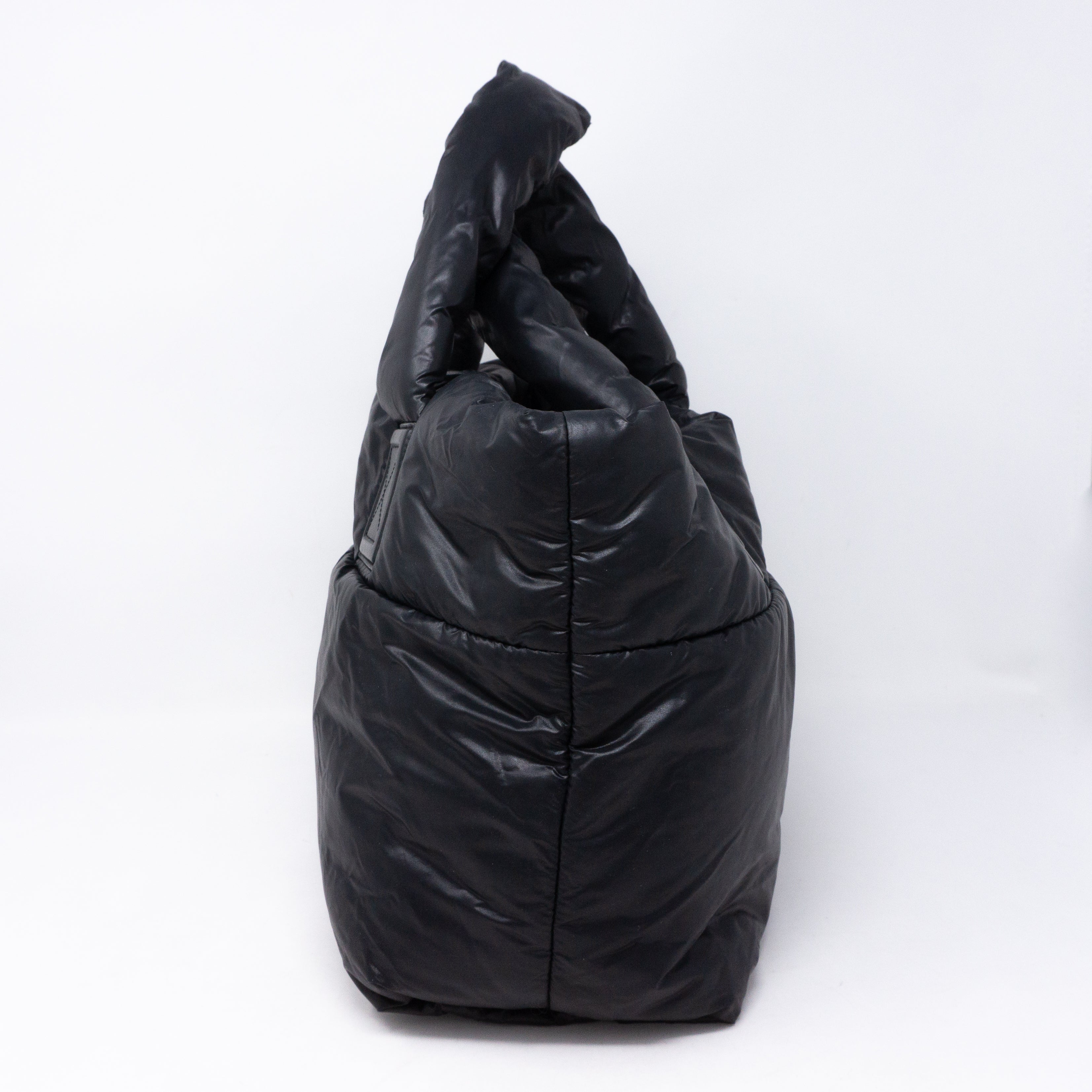 Coco Cocoon Black Quilted Nylon Tote