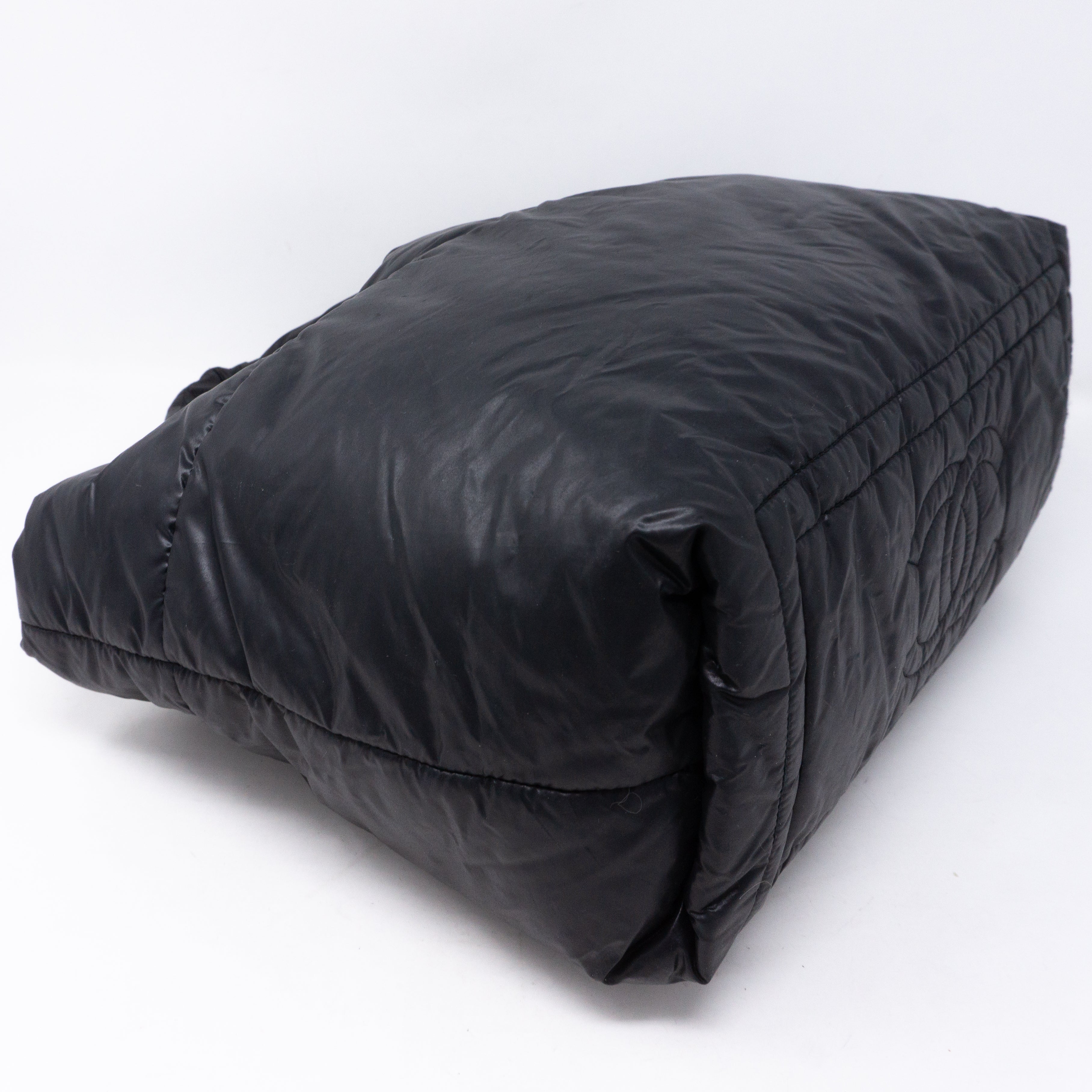 Coco Cocoon Black Quilted Nylon Tote