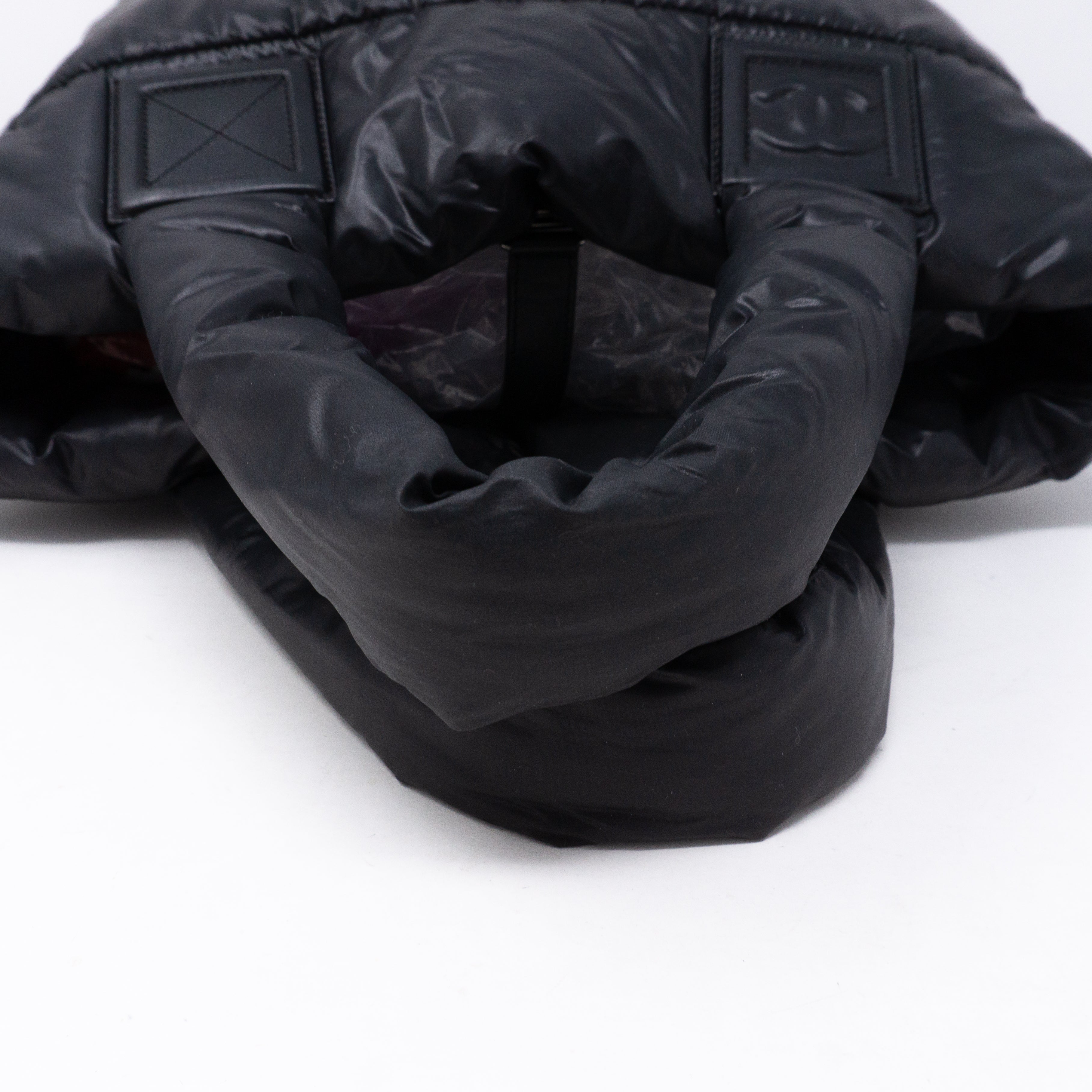 Coco Cocoon Black Quilted Nylon Tote