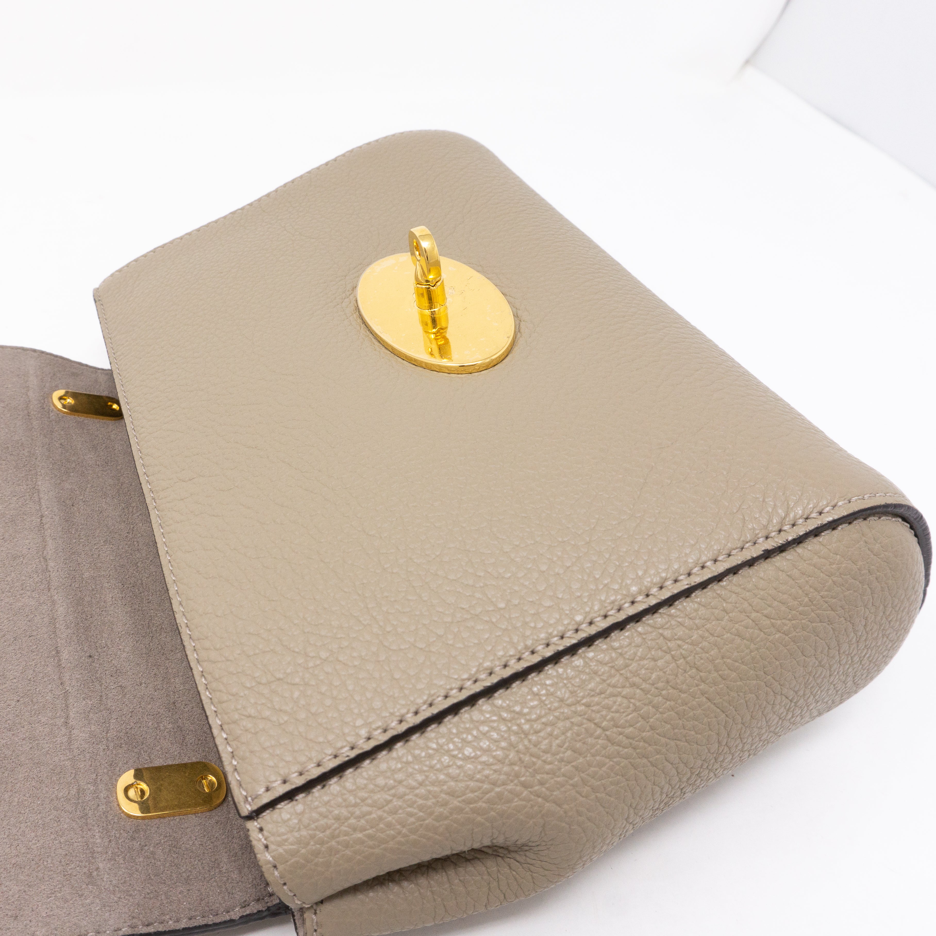 Lily Small Solid Grey Leather