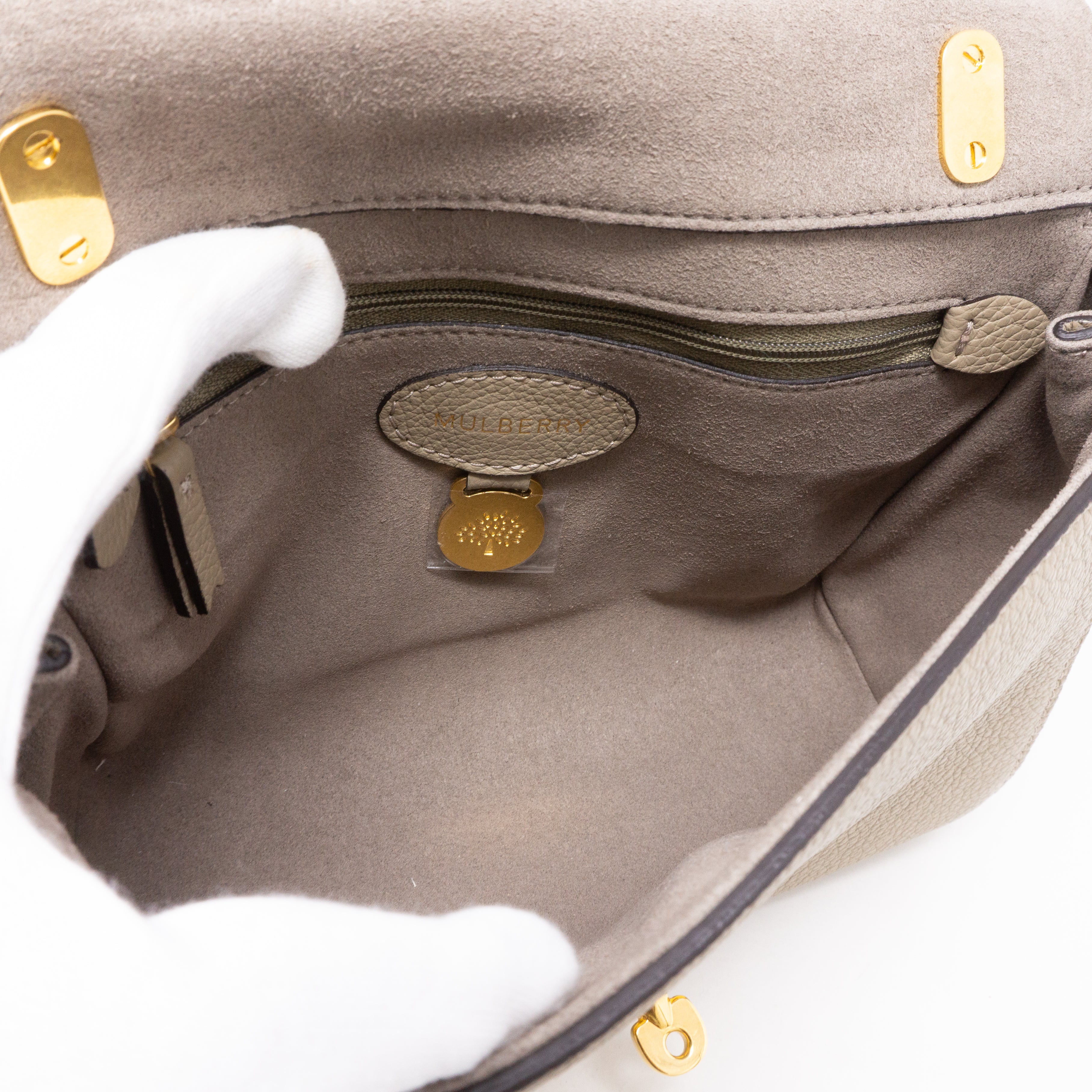 Lily Small Solid Grey Leather