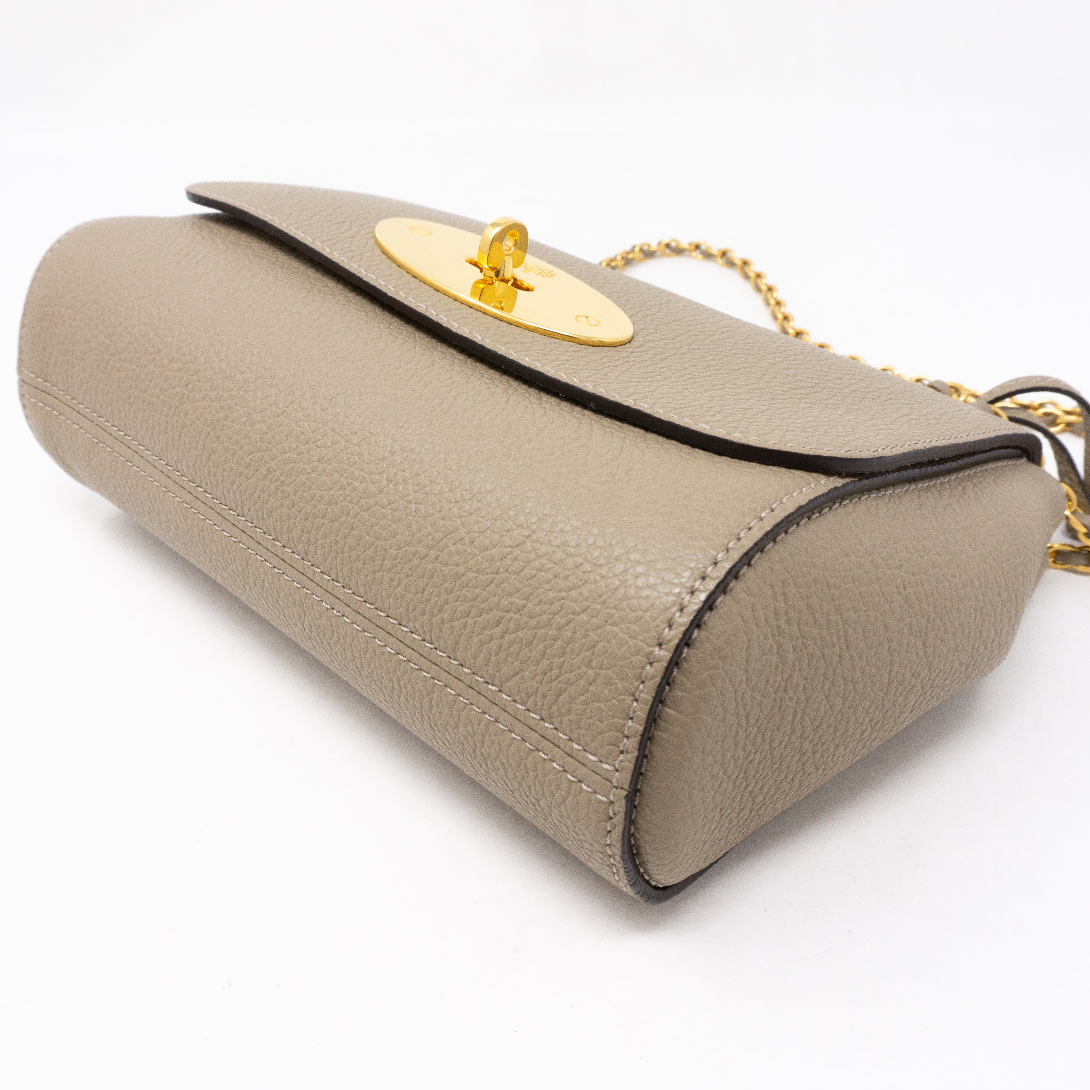 Lily Small Solid Grey Leather