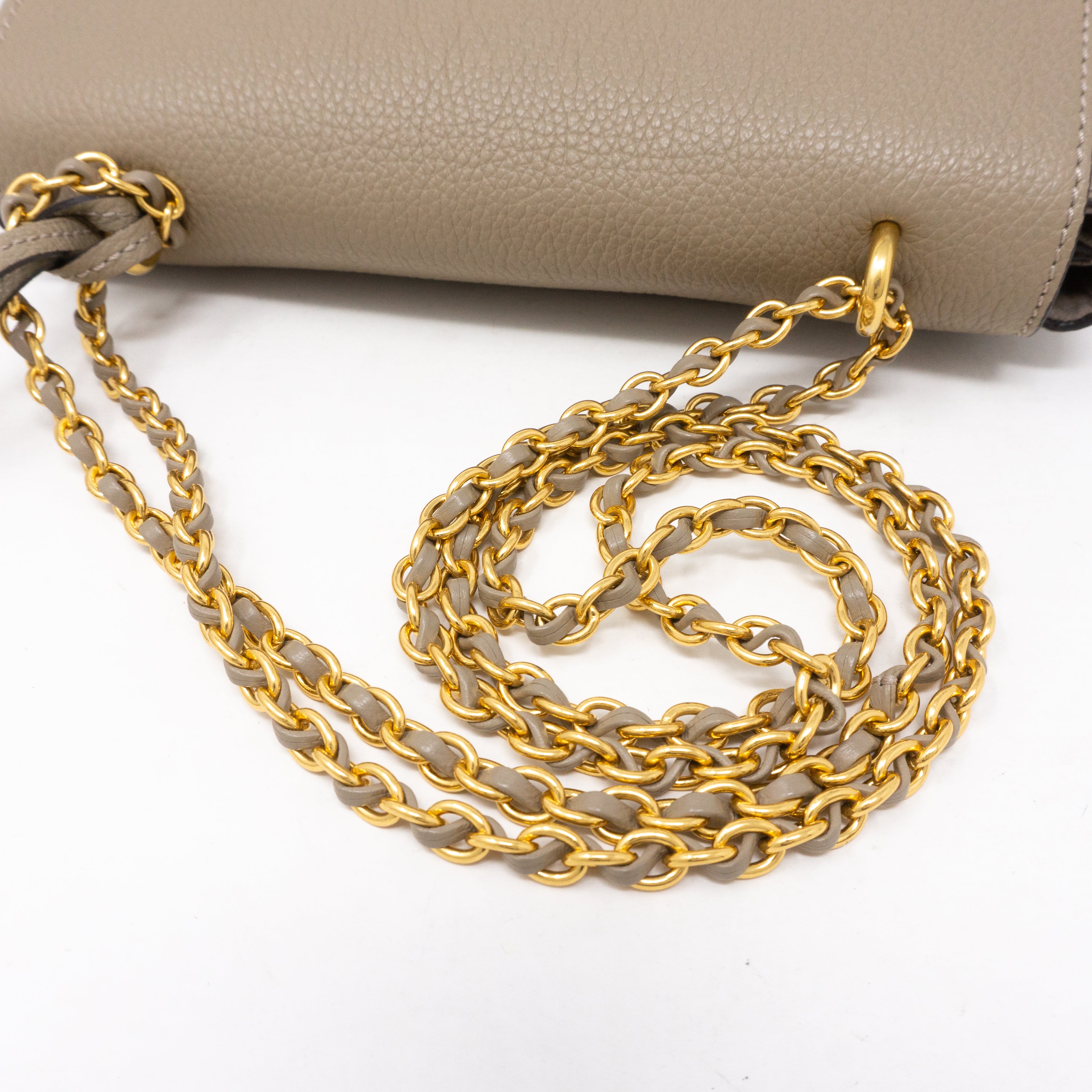 Lily Small Solid Grey Leather