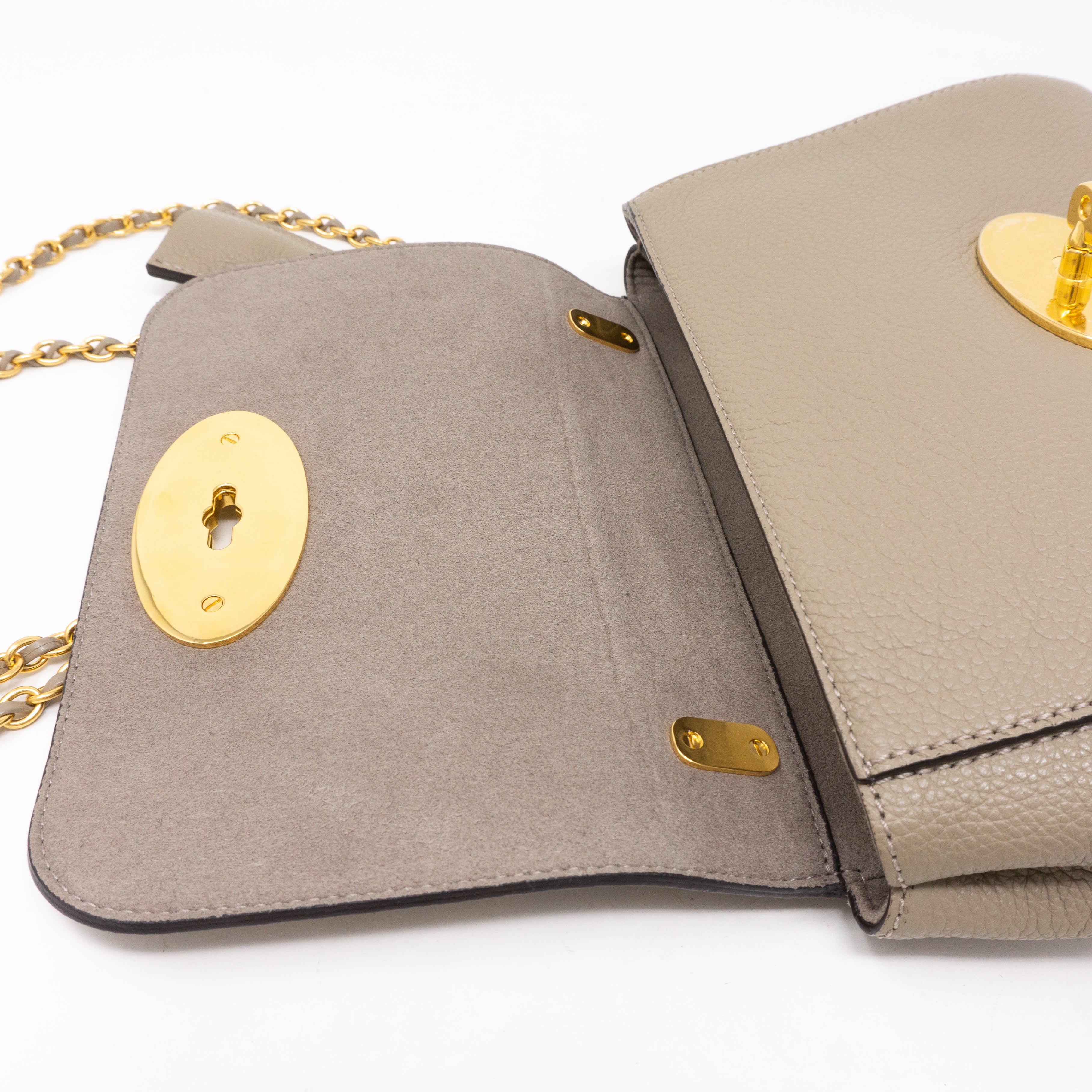 Lily Small Solid Grey Leather