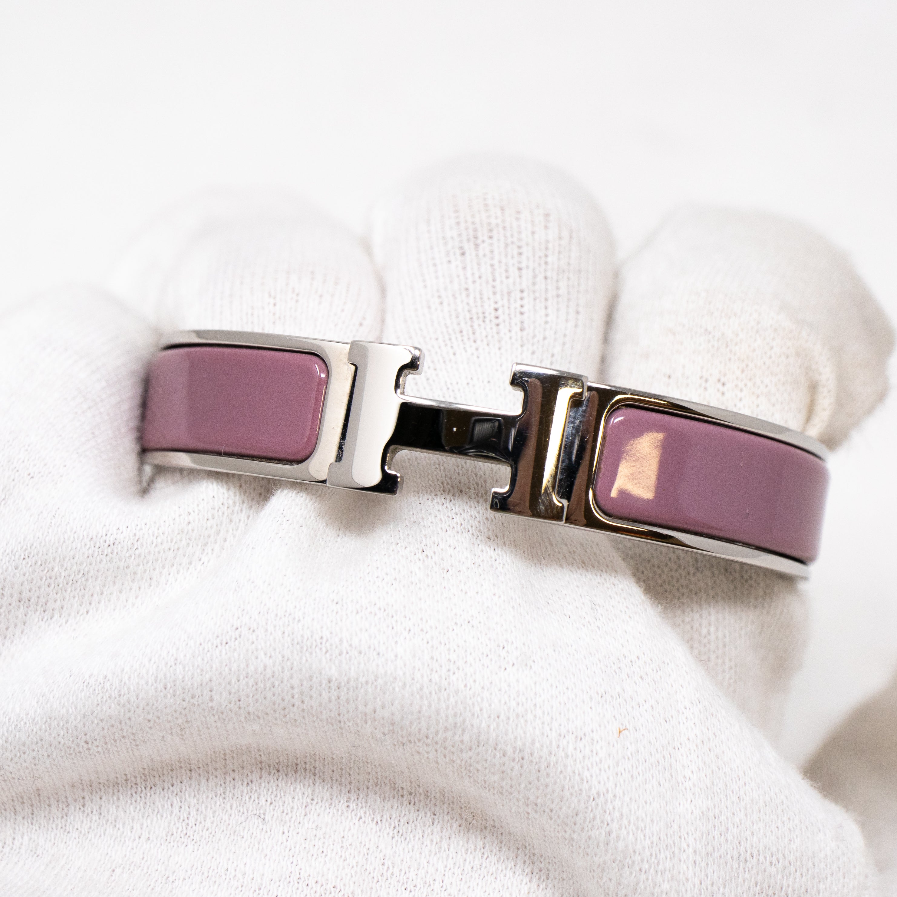 Clic H Bracelet Narrow Lilac Silver