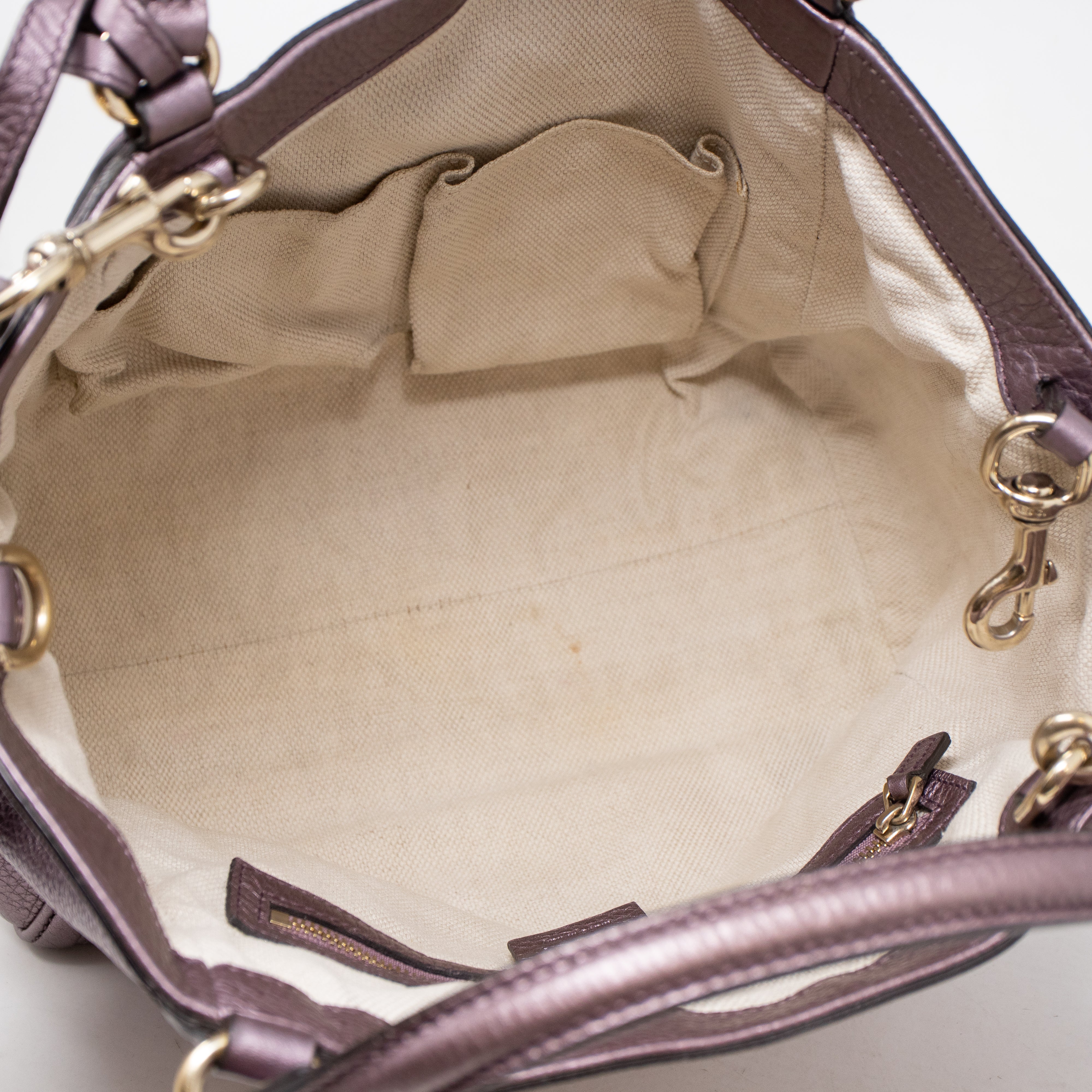 Soho Two Way Purple Metallic Leather