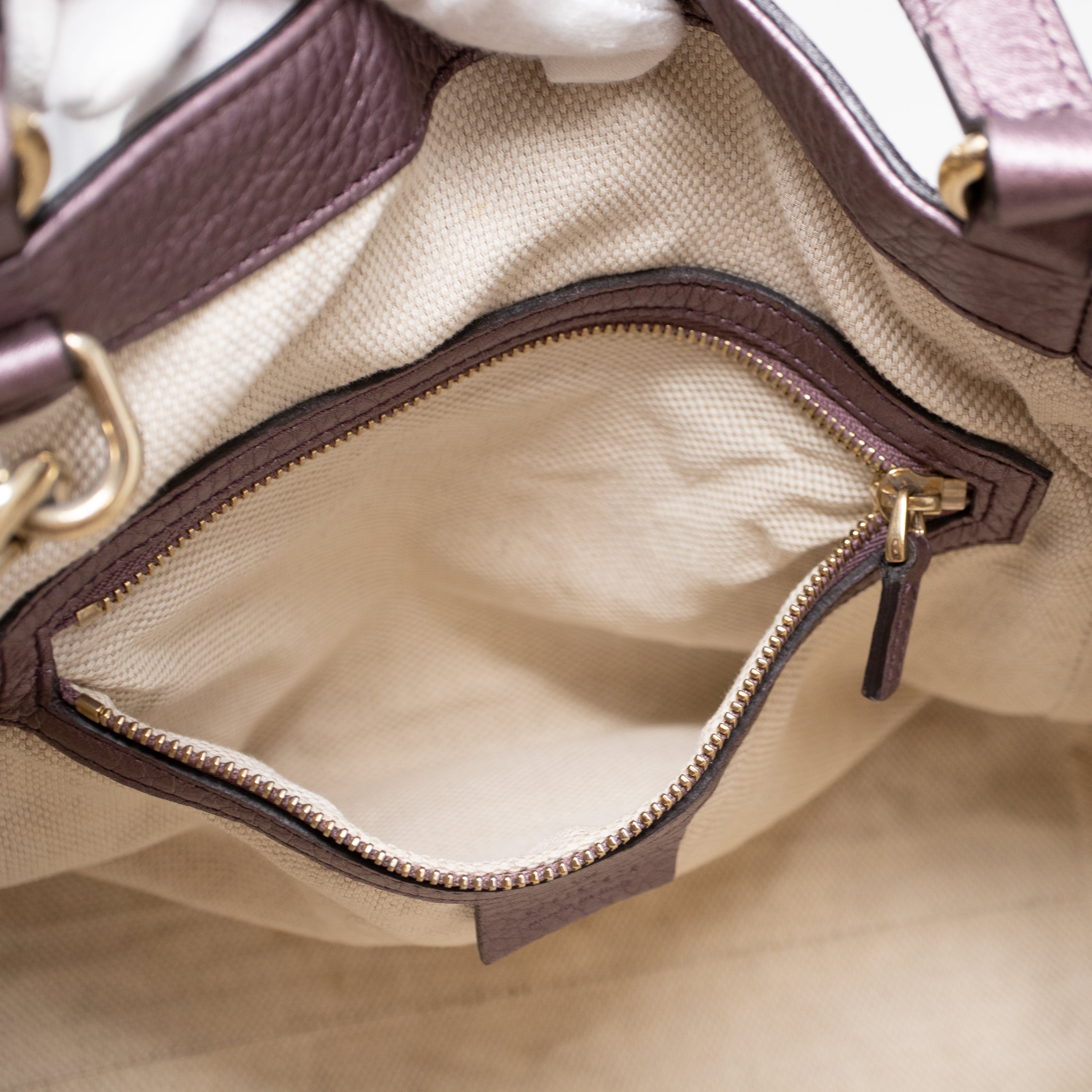 Soho Two Way Purple Metallic Leather