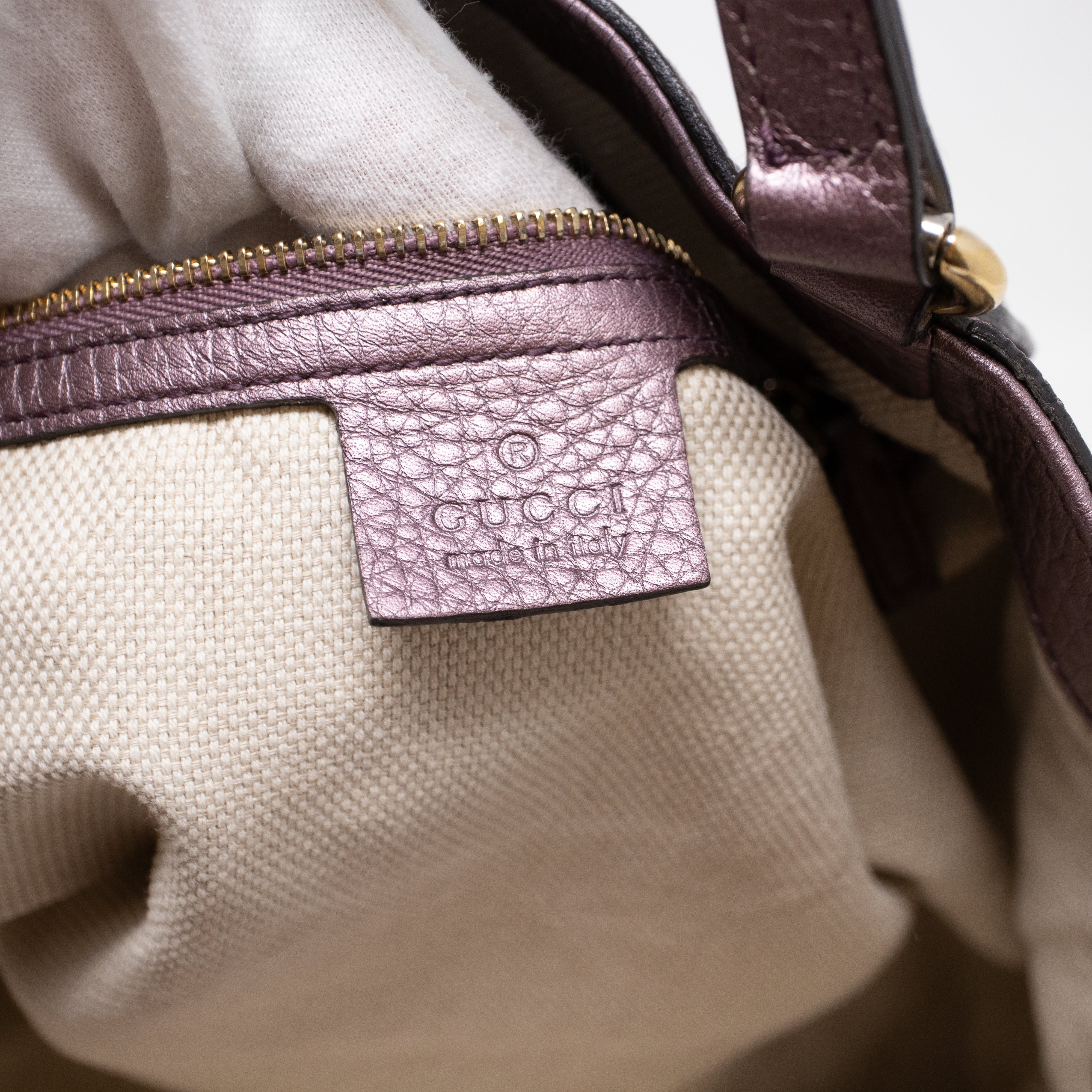 Soho Two Way Purple Metallic Leather