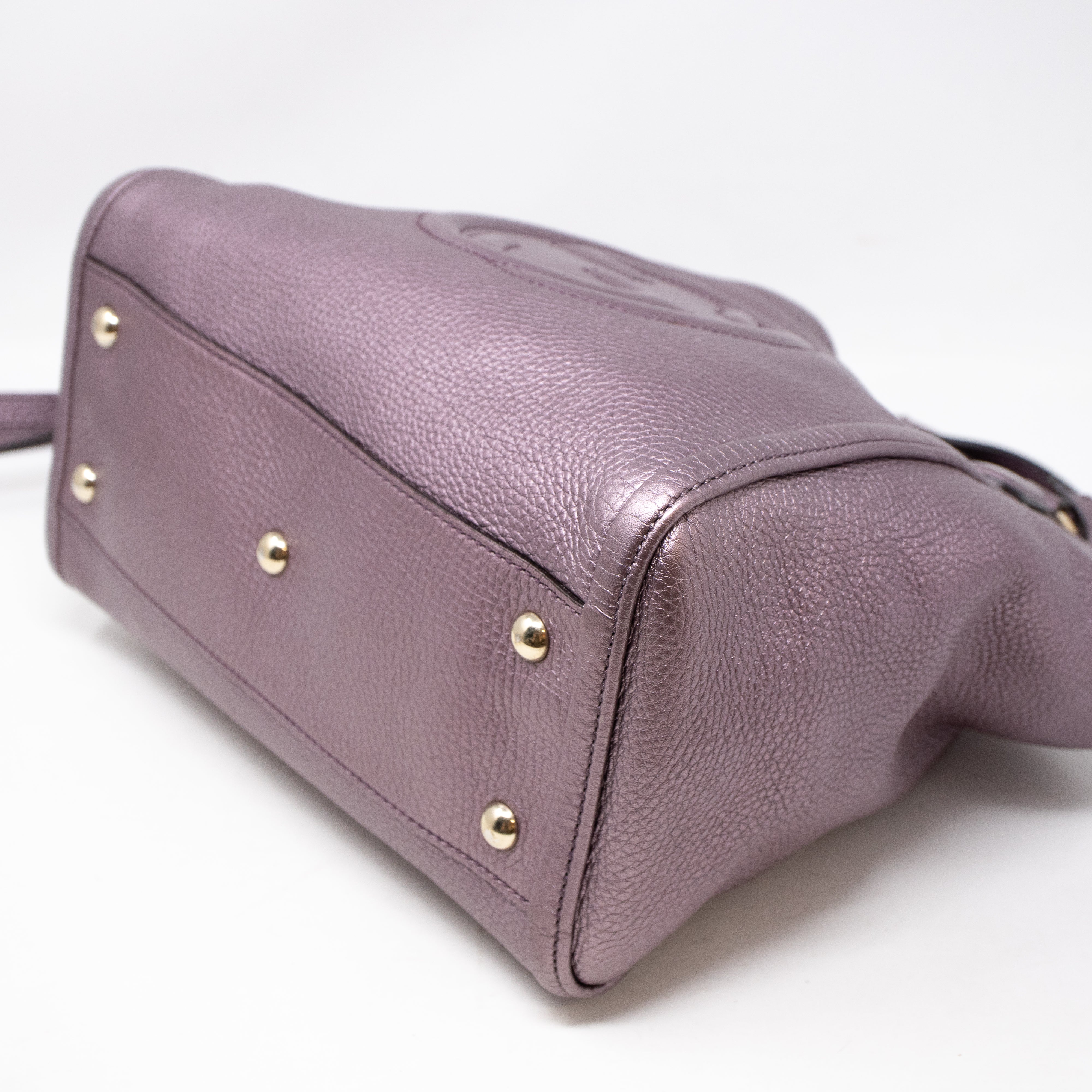 Soho Two Way Purple Metallic Leather