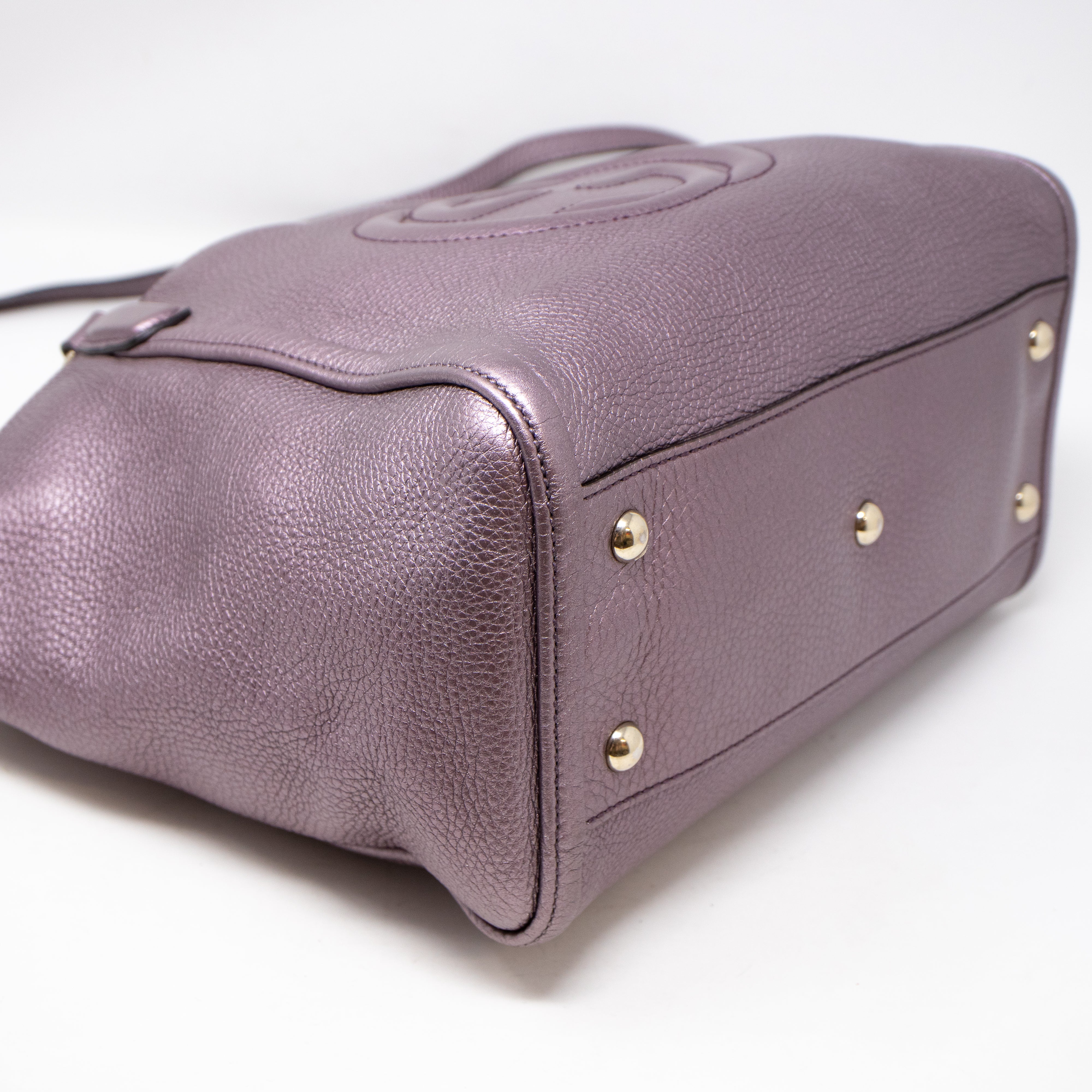 Soho Two Way Purple Metallic Leather