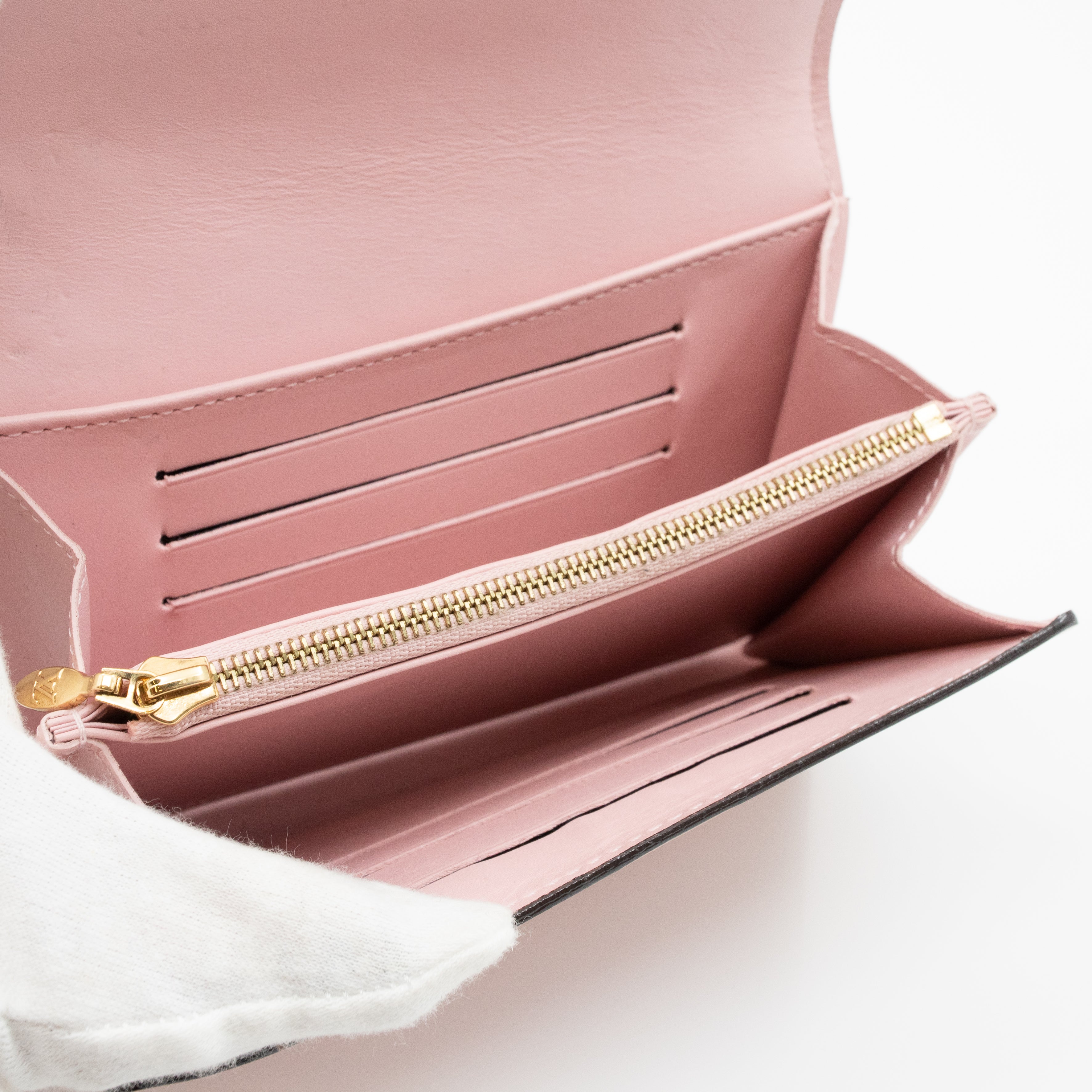 Sarah Compact Wallet Vernis Rose Ballerine
