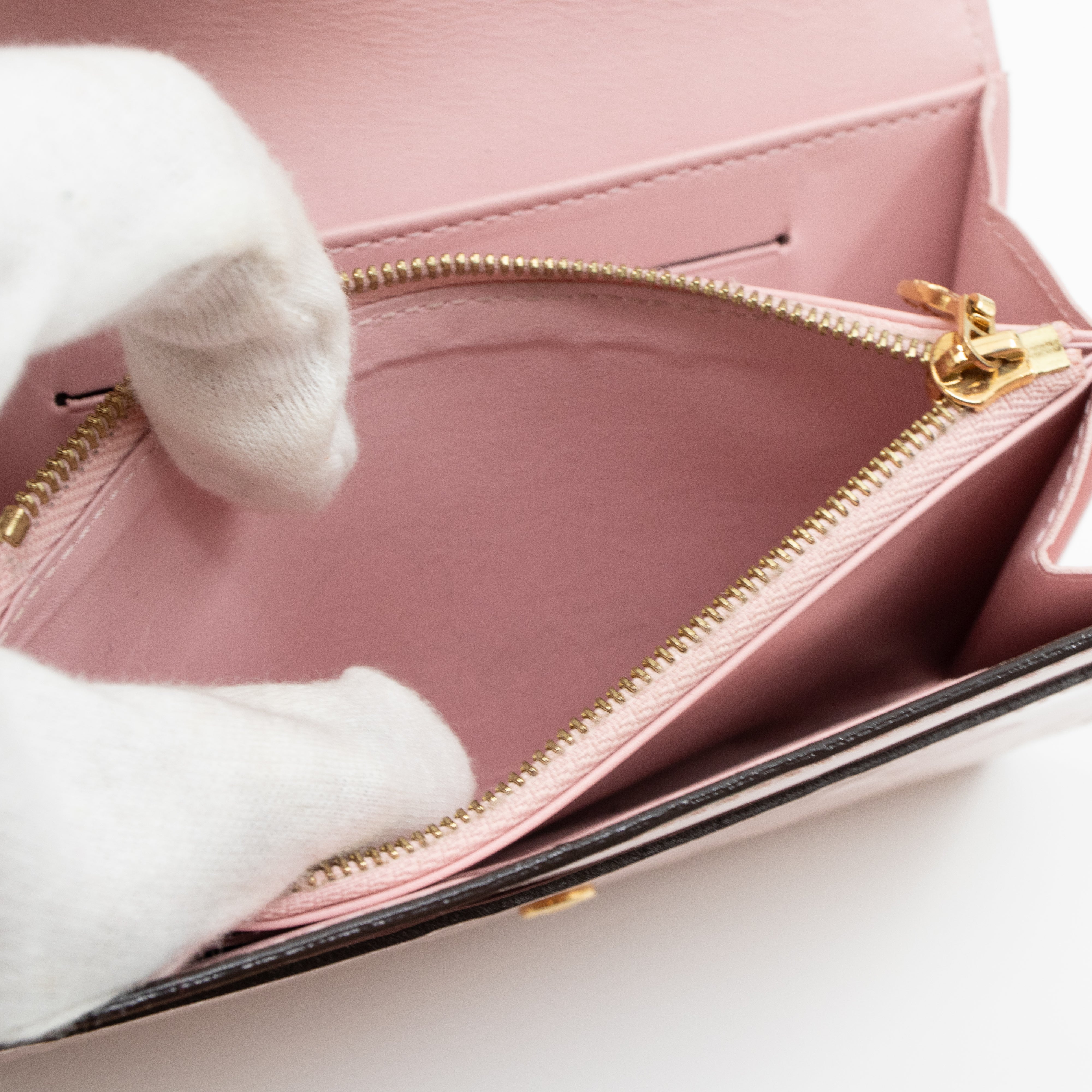 Sarah Compact Wallet Vernis Rose Ballerine