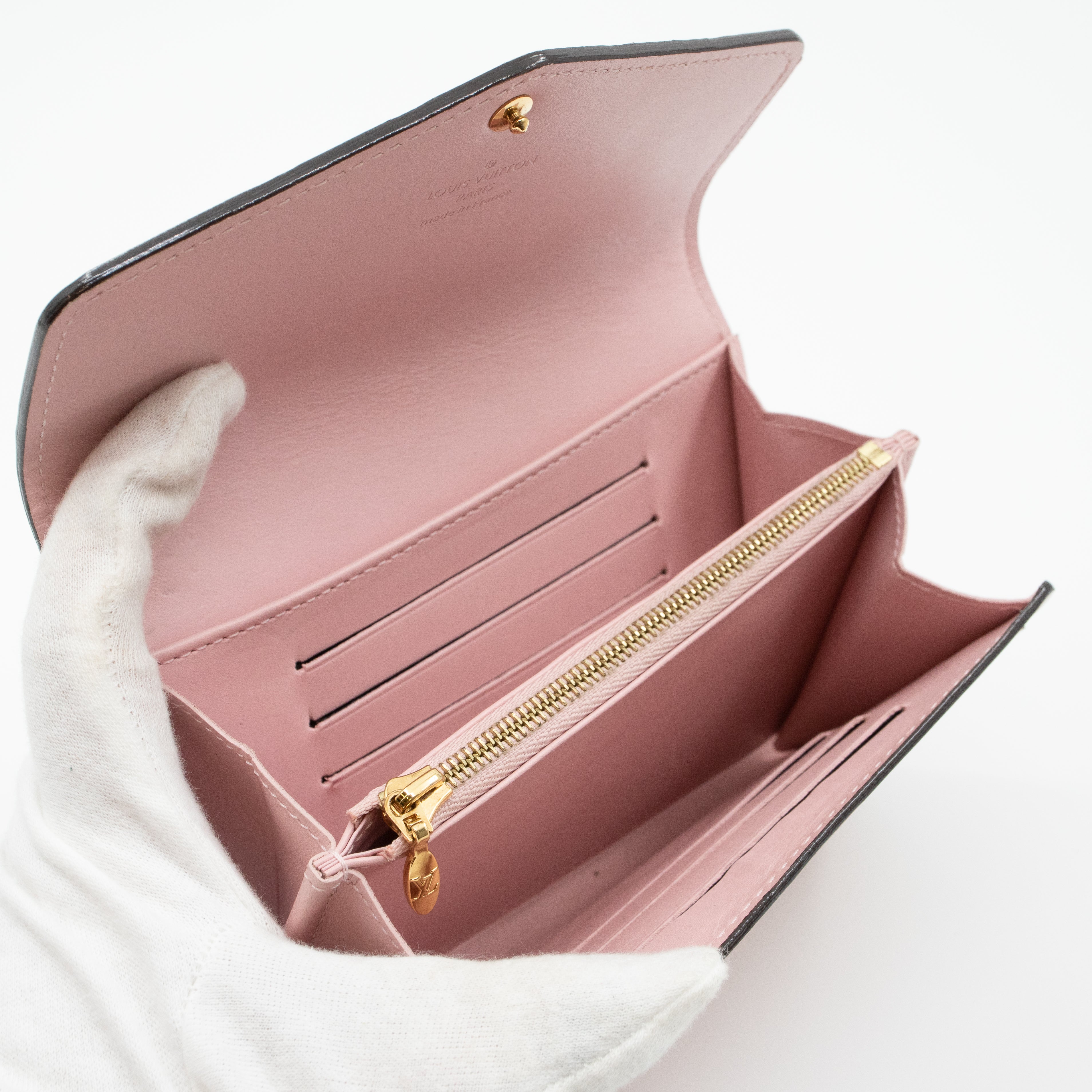 Sarah Compact Wallet Vernis Rose Ballerine