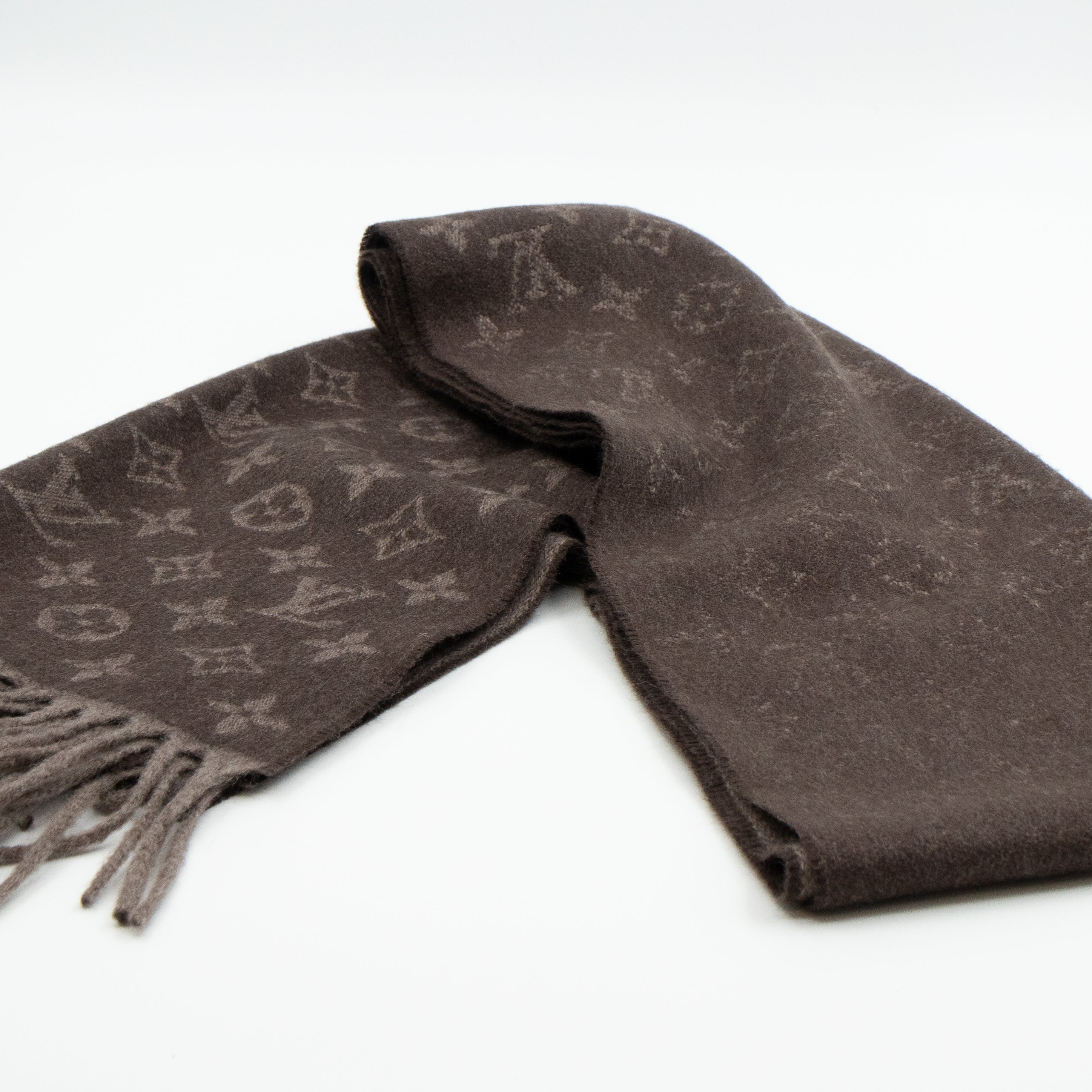 Monogram Gradient Scarf Hazelnut