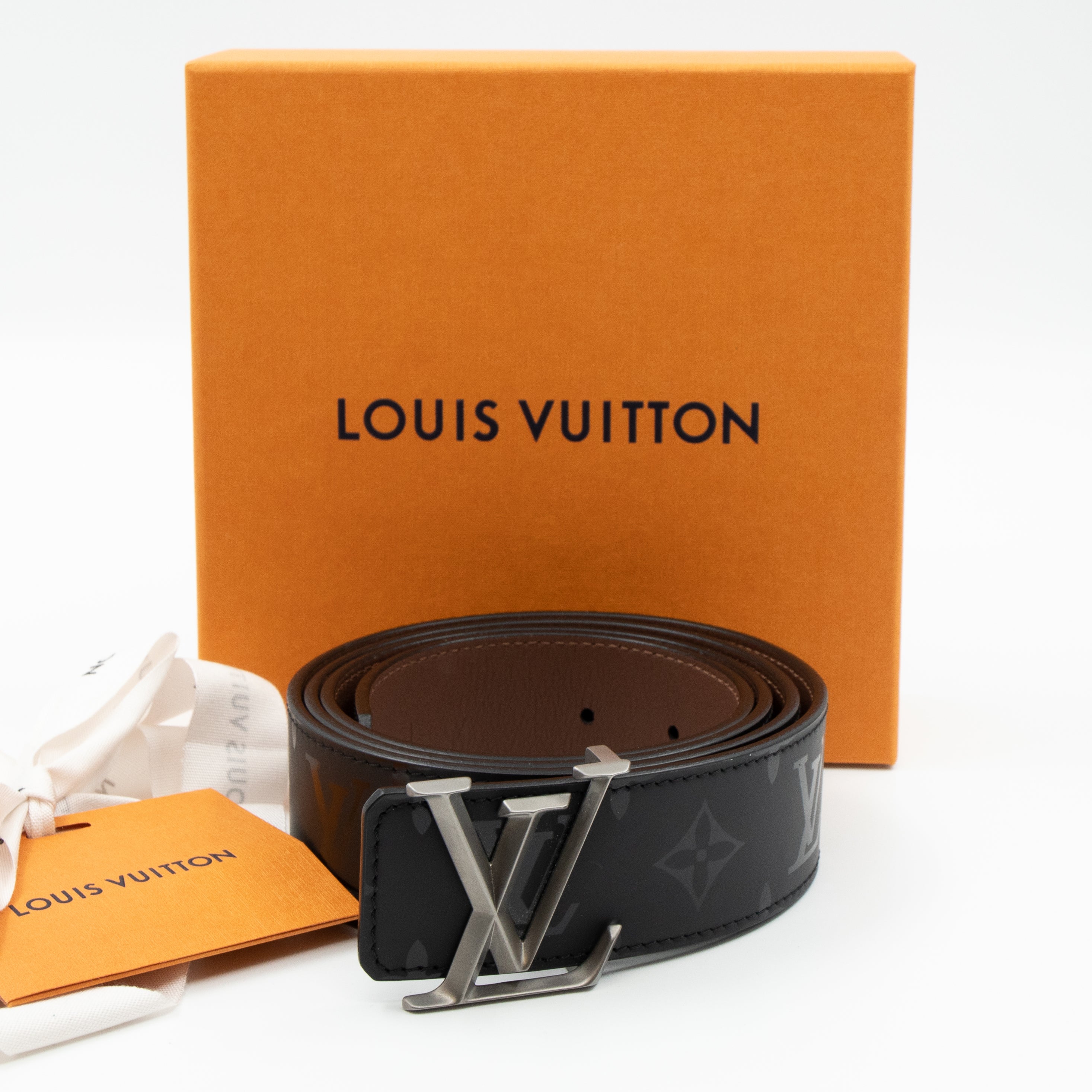 Louis Vuitton LV Initiales 30mm Reversible Belt Cognac Brown