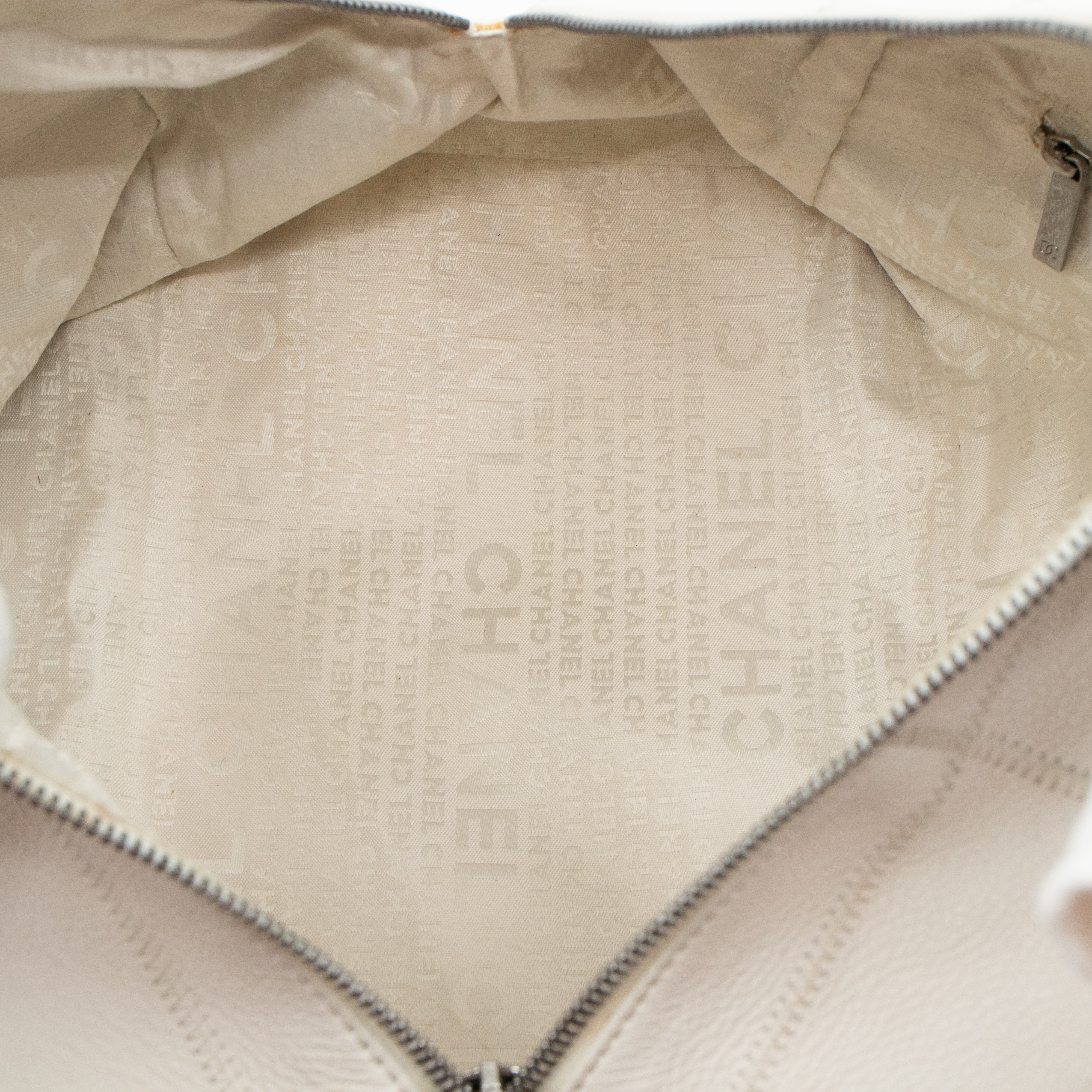 Boston Bag Quilted White Leather
