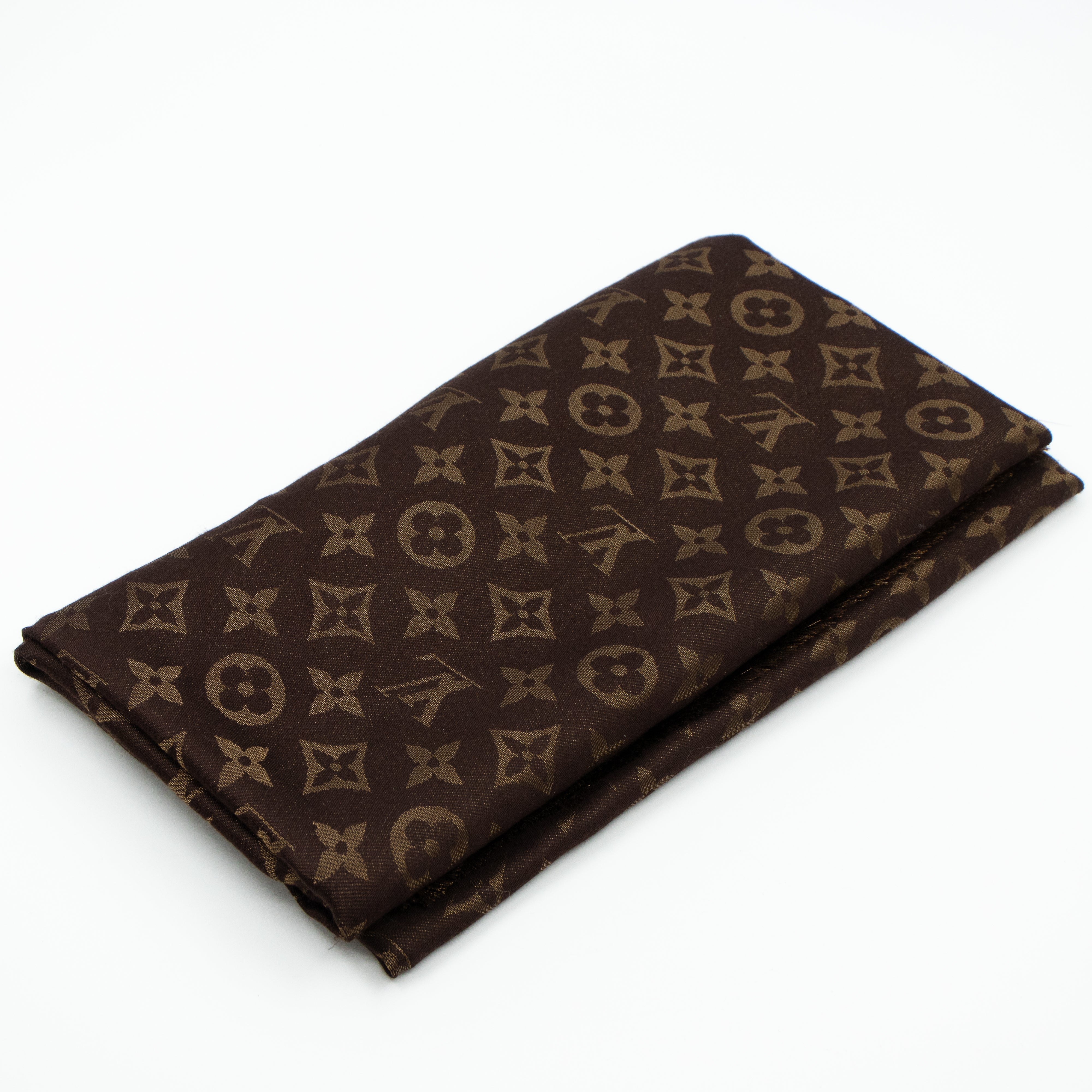 Monogram Shine Shawl Brown
