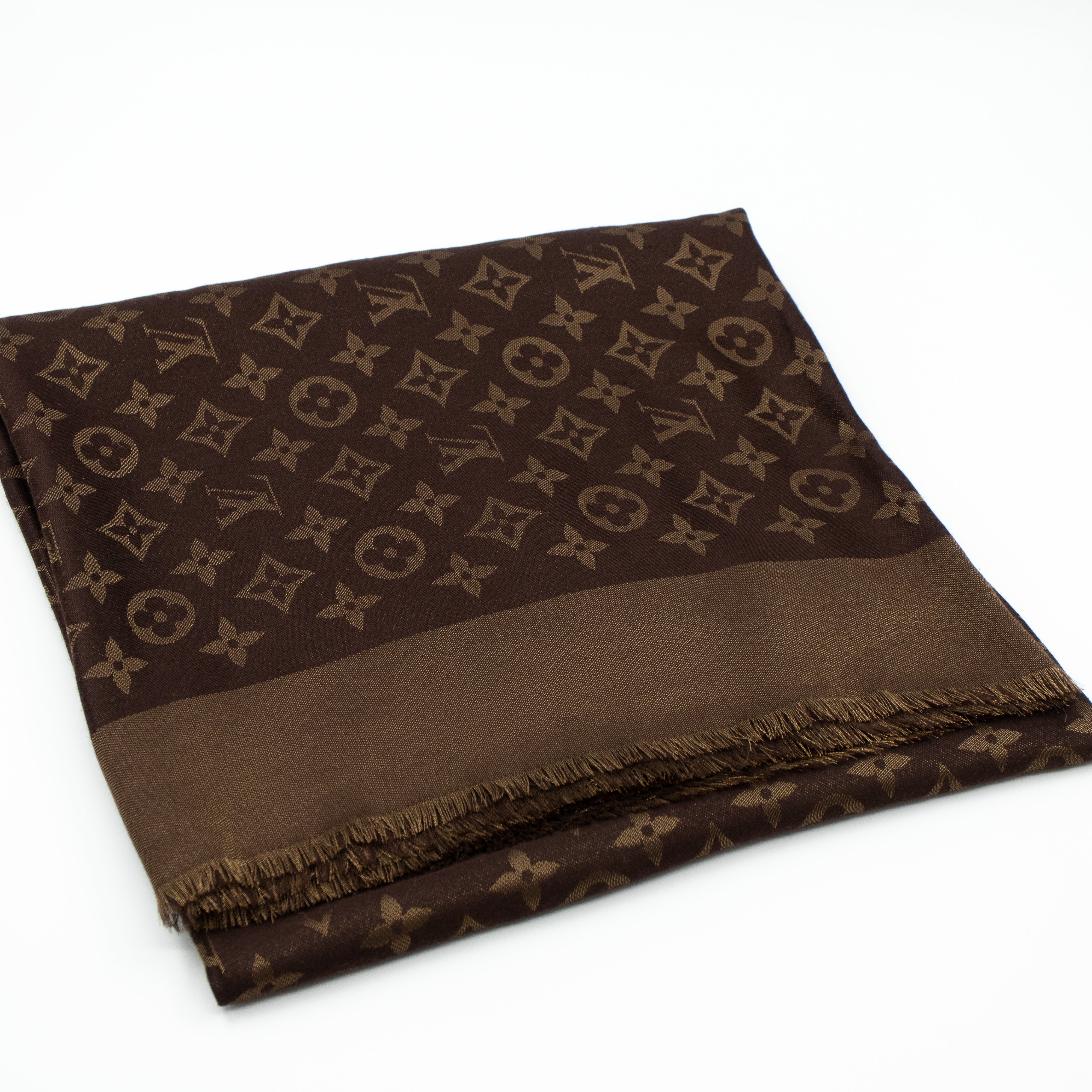 Monogram Shine Shawl Brown