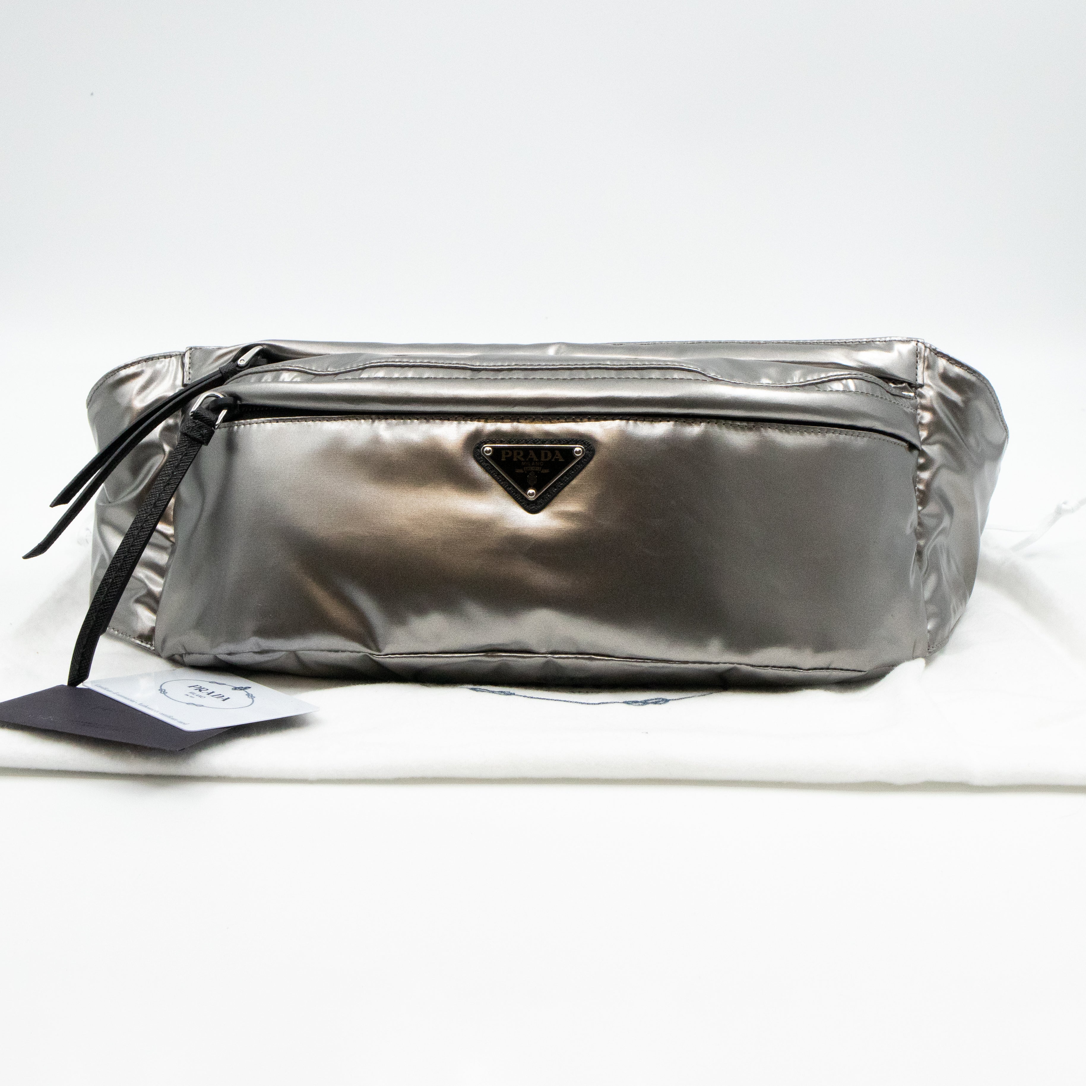 Prada metallic sales belt bag