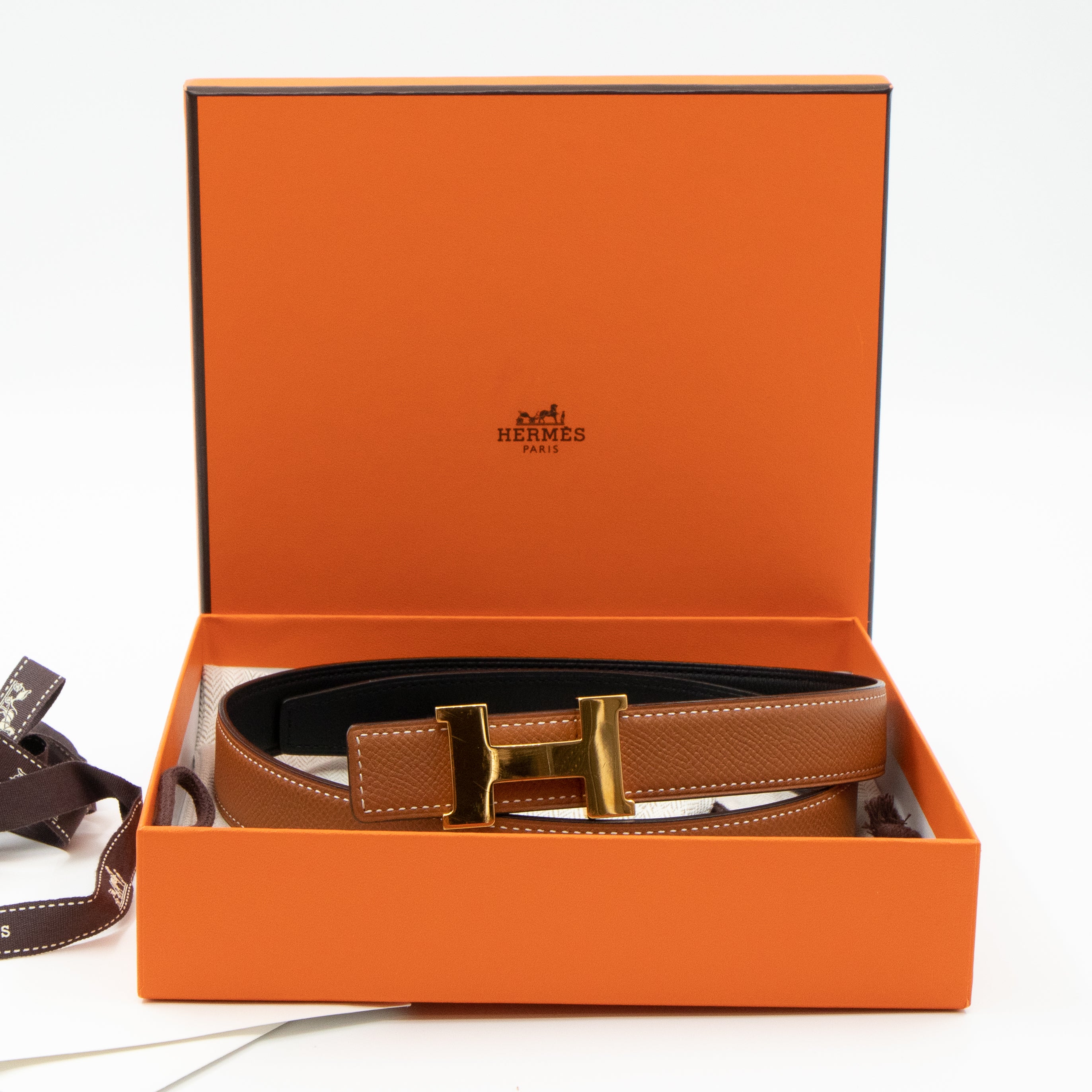 Mini Constance Buckle & Reversible Leather Belt 75