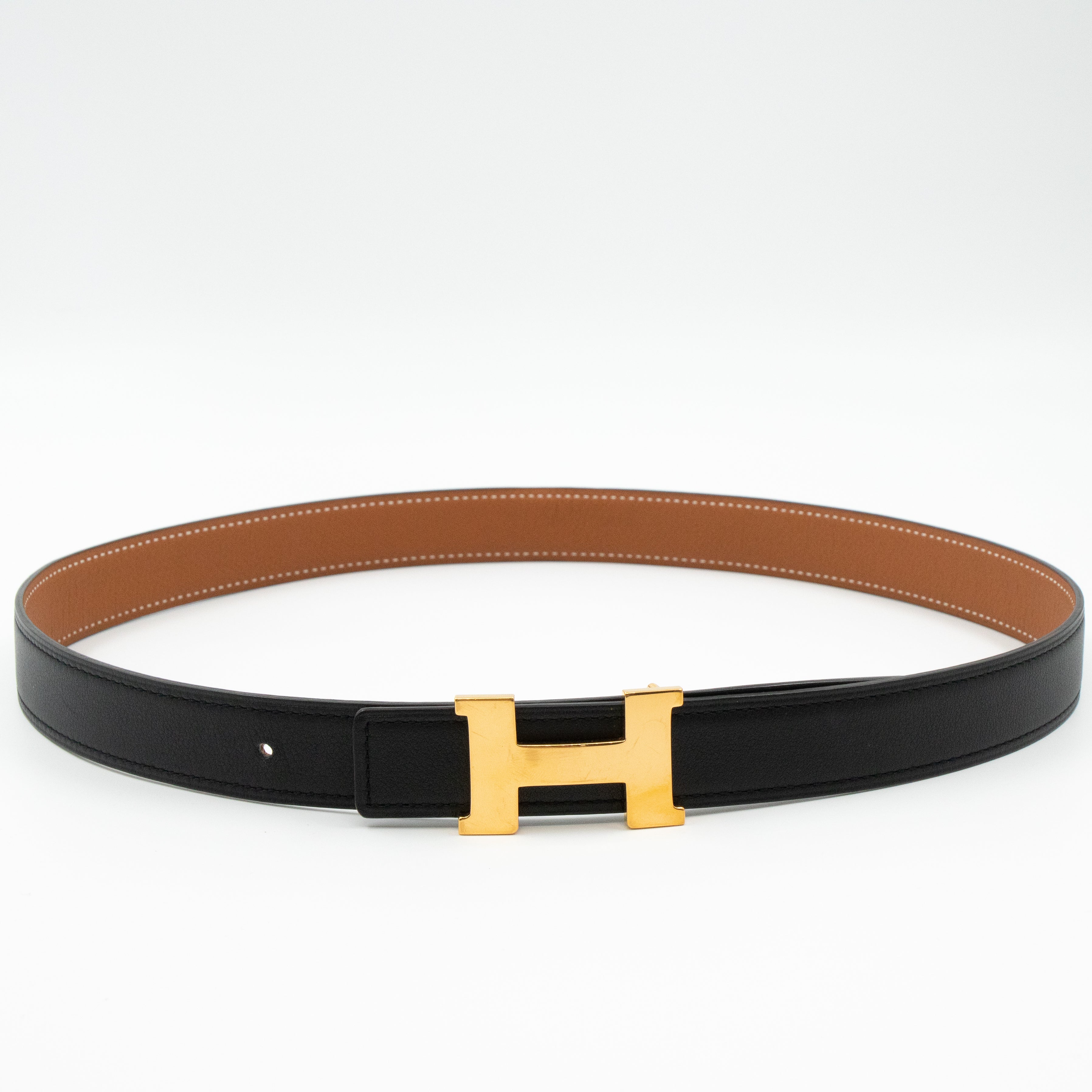 Mini Constance Buckle & Reversible Leather Belt 75