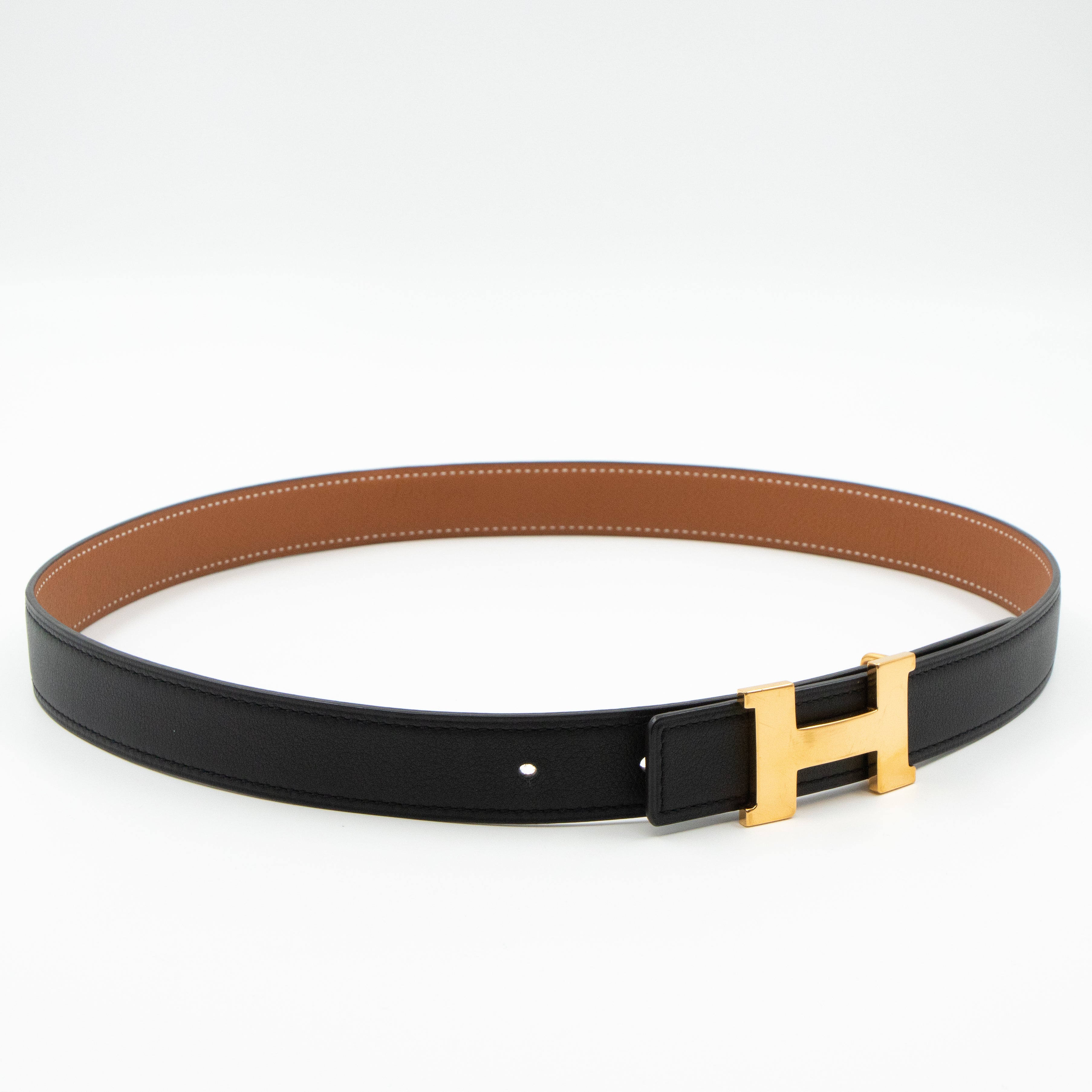 Mini Constance Buckle & Reversible Leather Belt 75