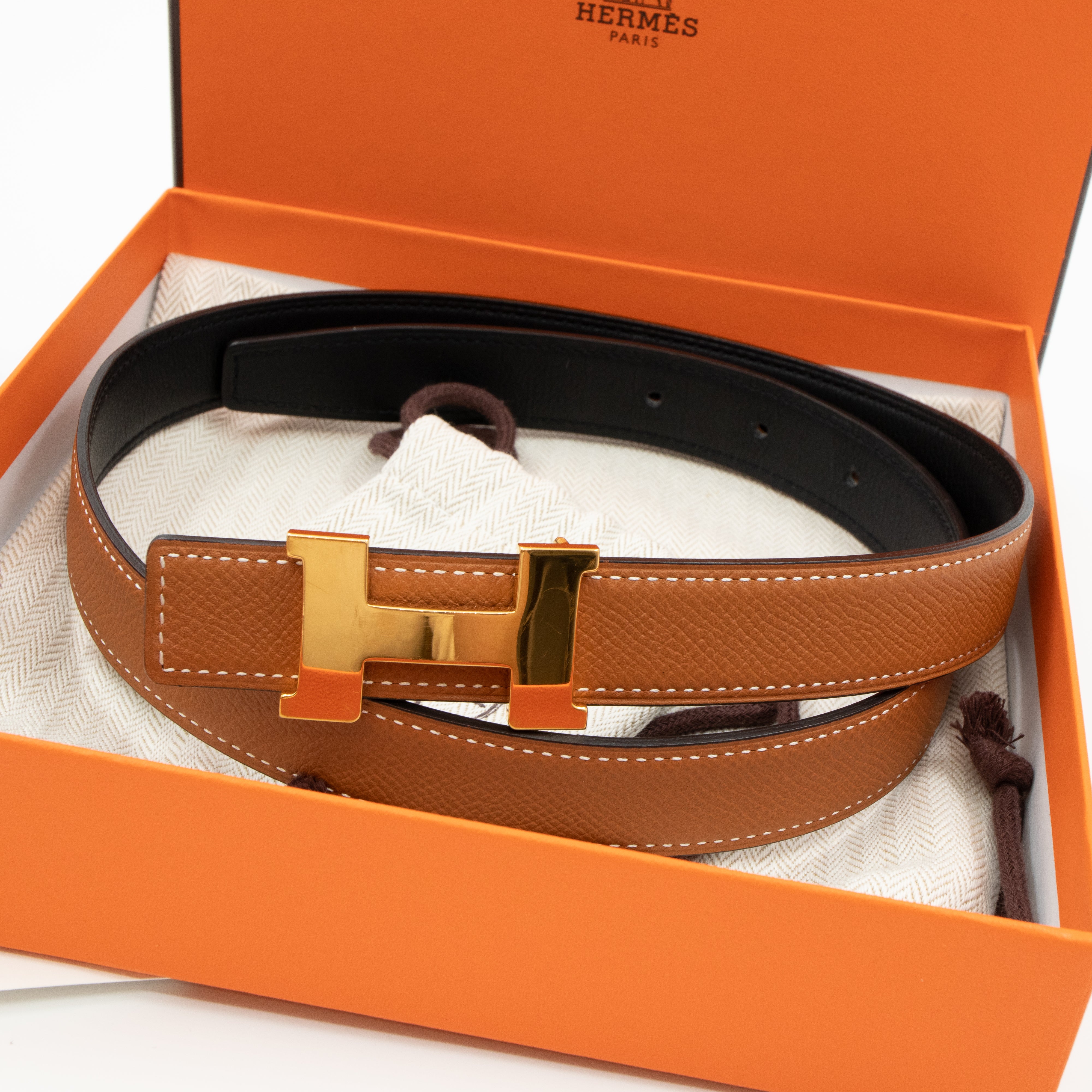 Mini Constance Buckle & Reversible Leather Belt 75