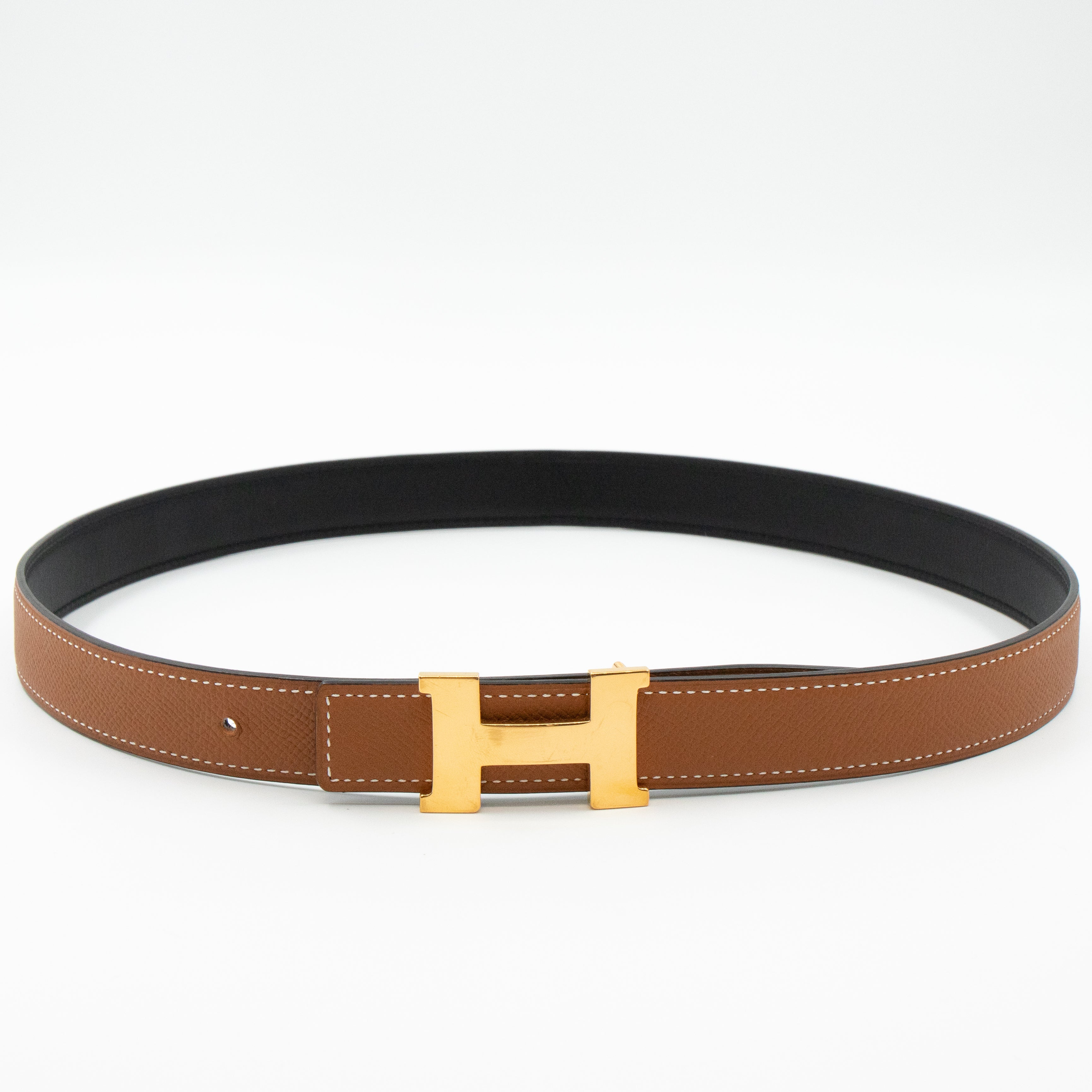 Mini Constance Buckle & Reversible Leather Belt 75