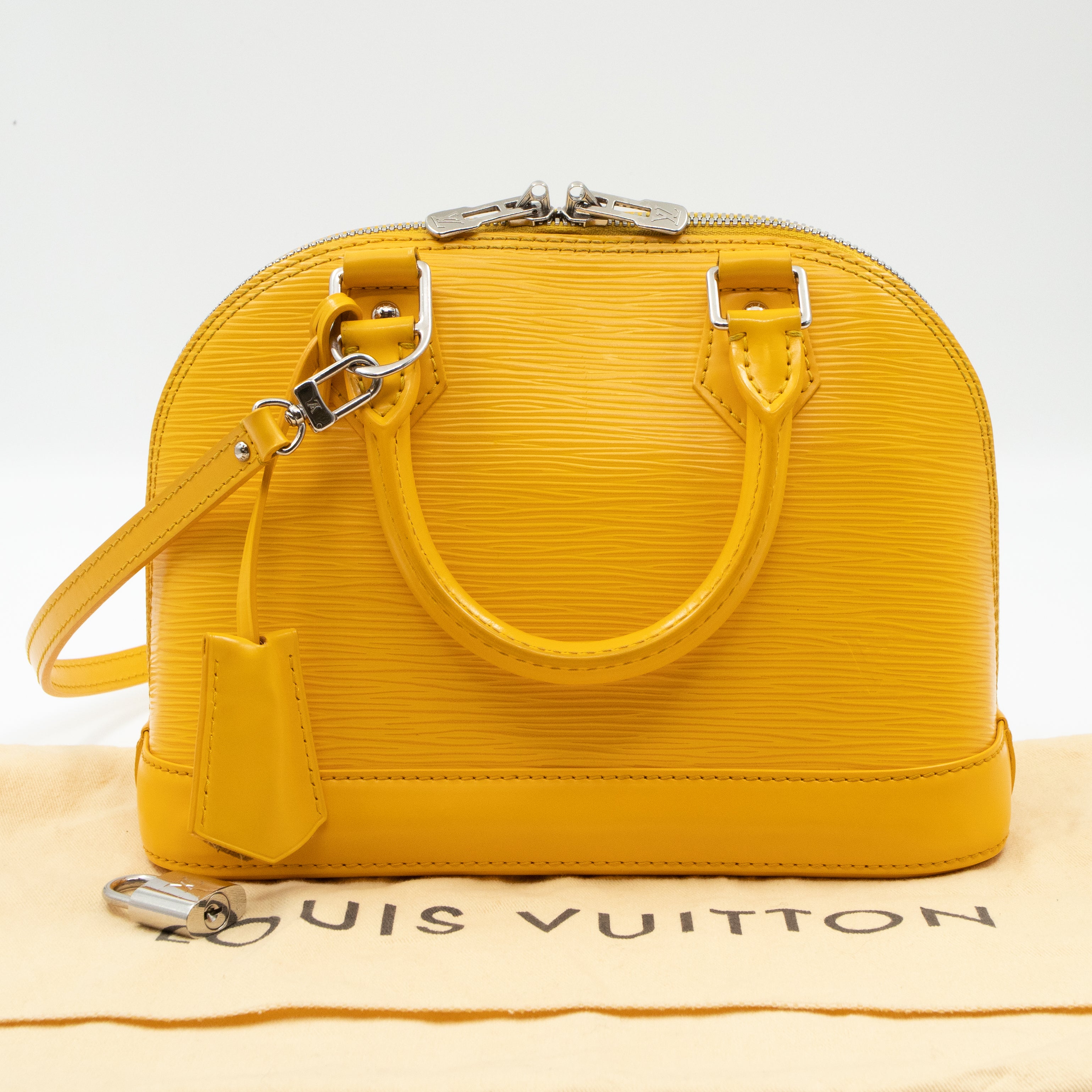 Alma BB Epi Yellow – Keeks Designer Handbags