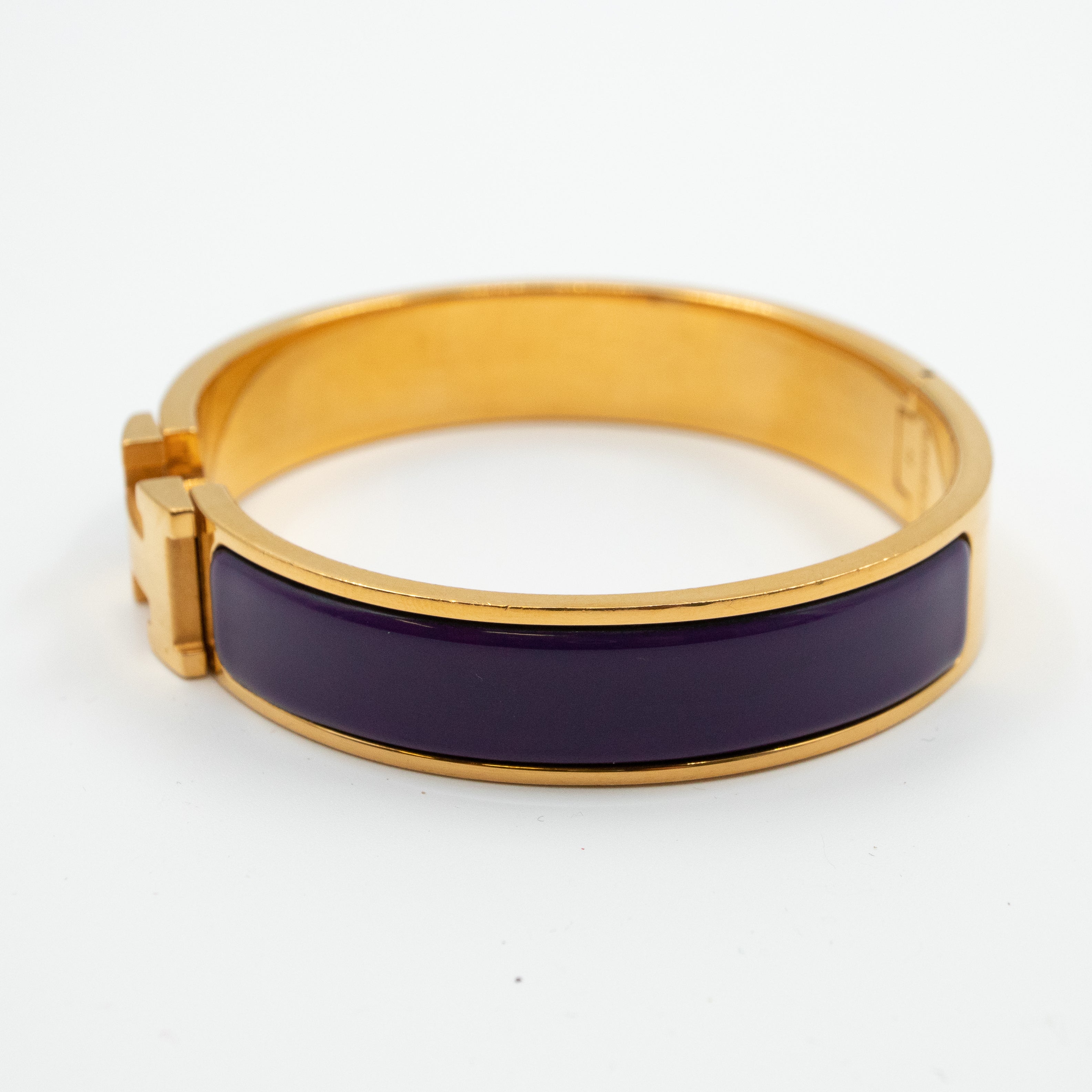 Clic H Bracelet Narrow Purple Gold