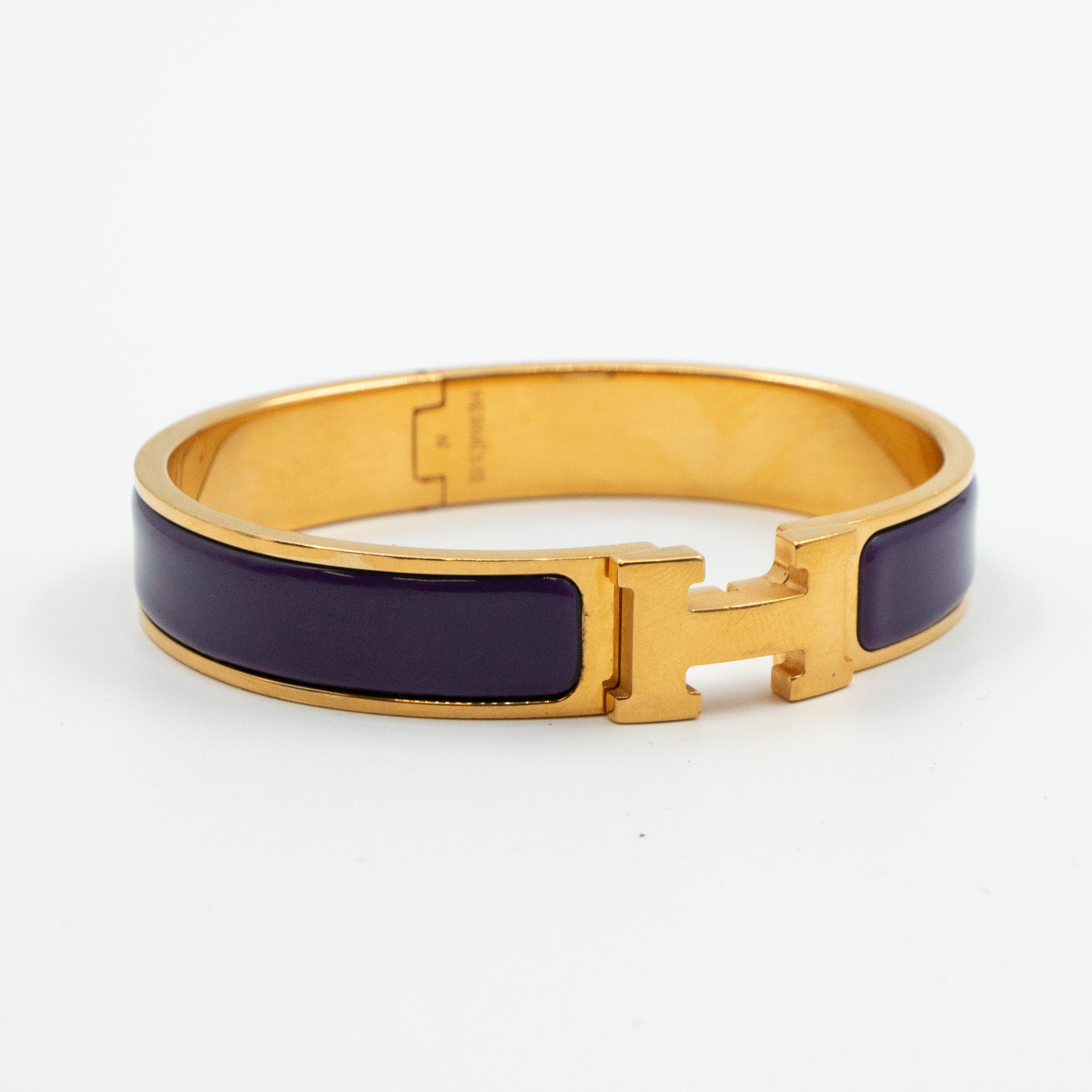 Clic H Bracelet Narrow Purple Gold