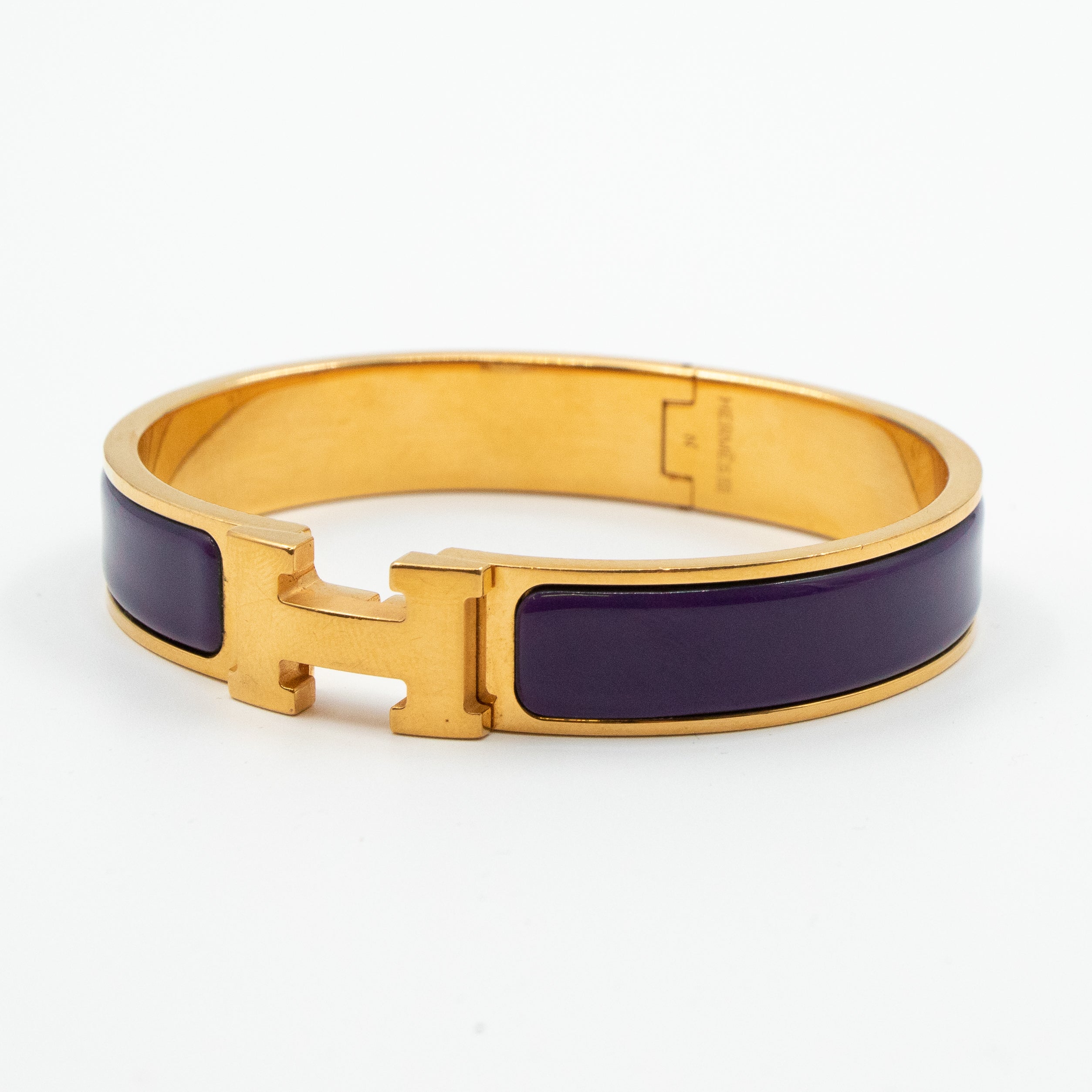 Clic H Bracelet Narrow Purple Gold