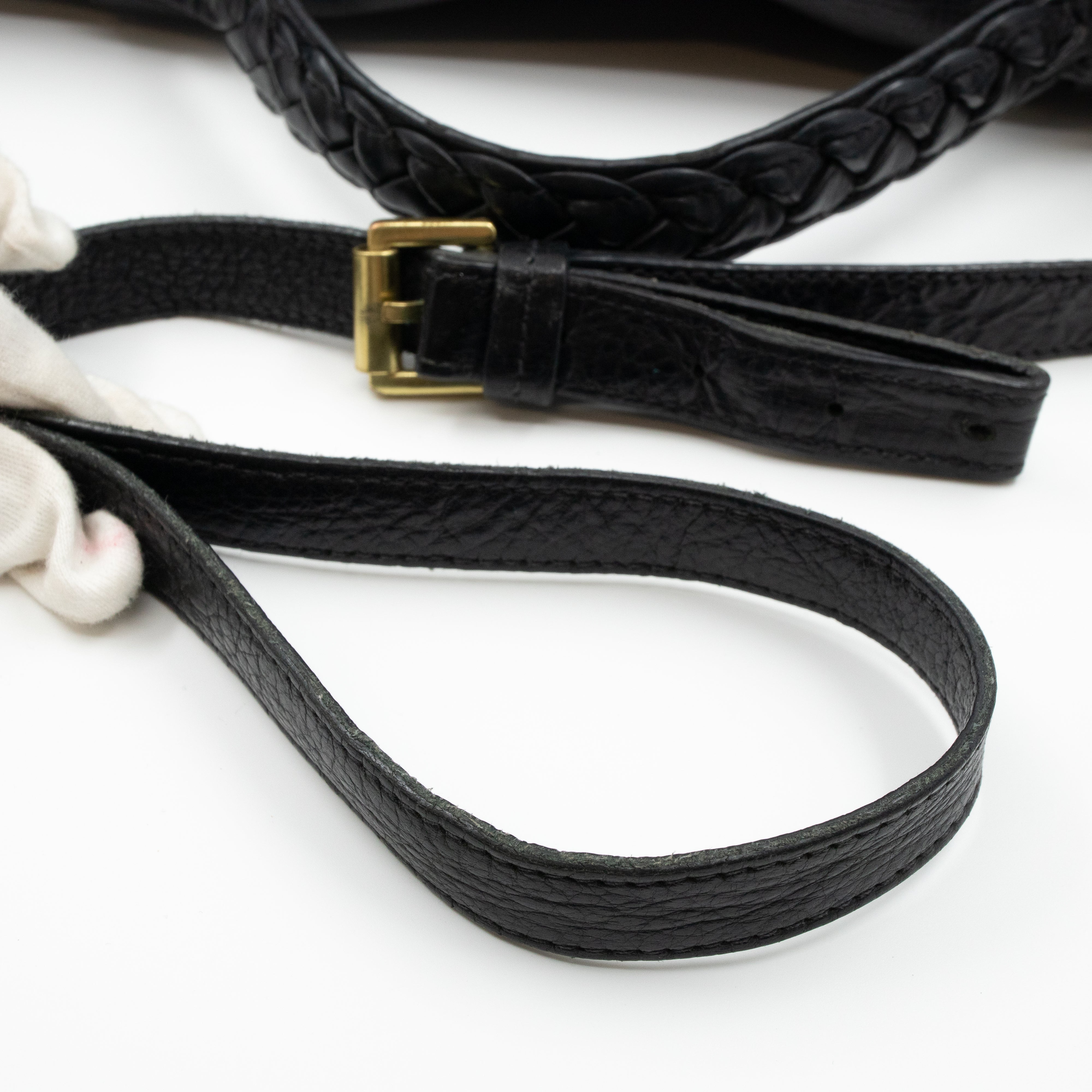 Alexa Oversized Black Leather