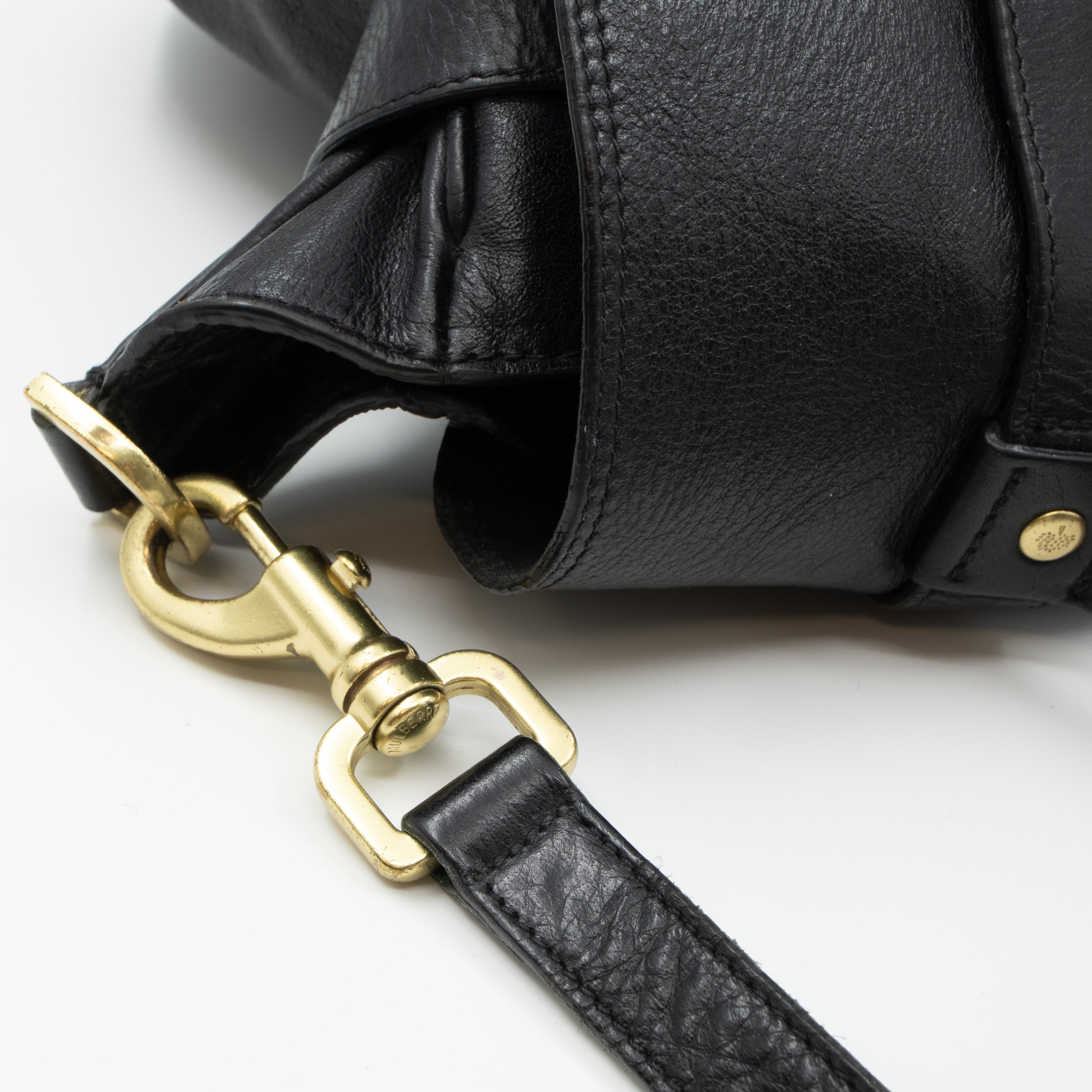 Alexa Oversized Black Leather