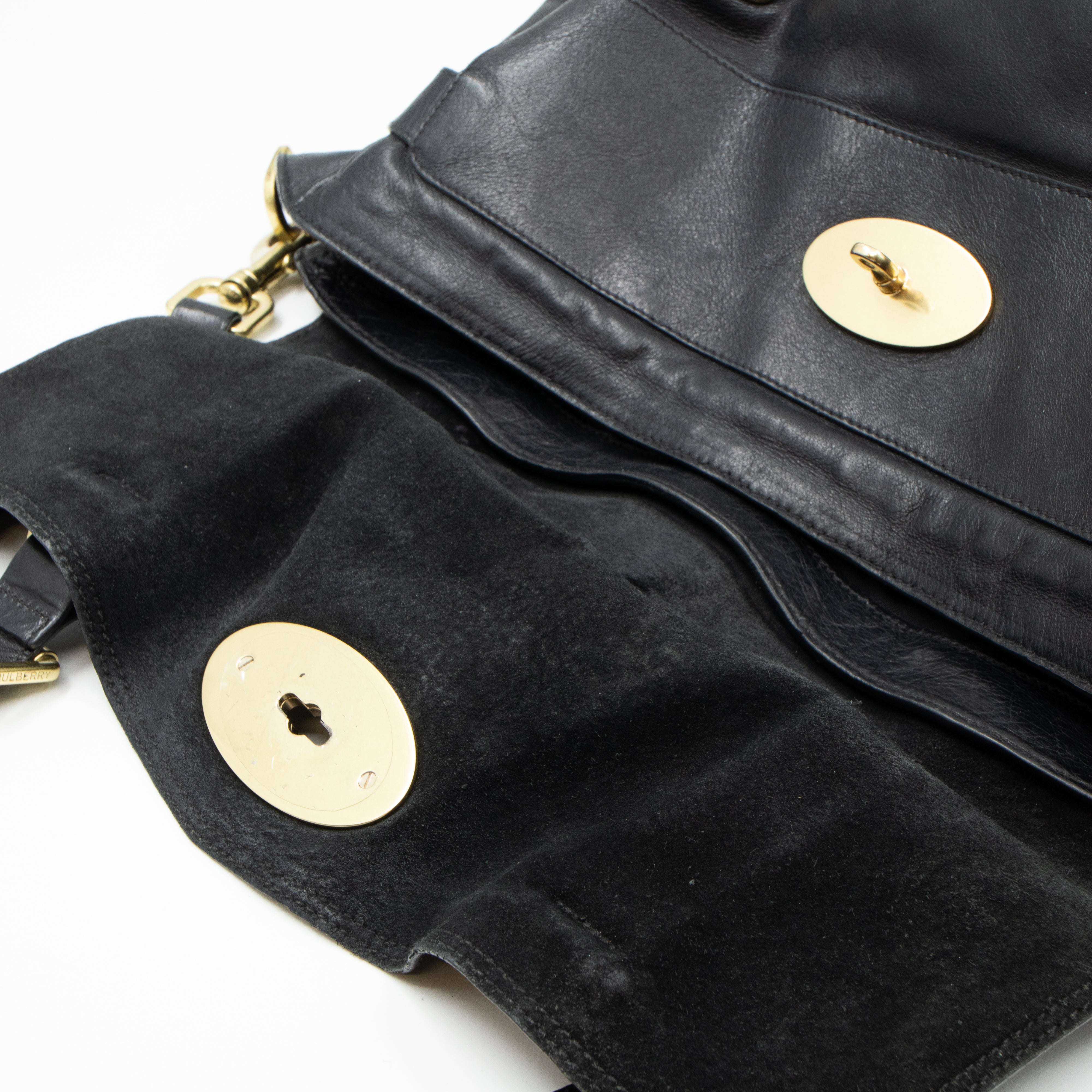 Alexa Oversized Black Leather