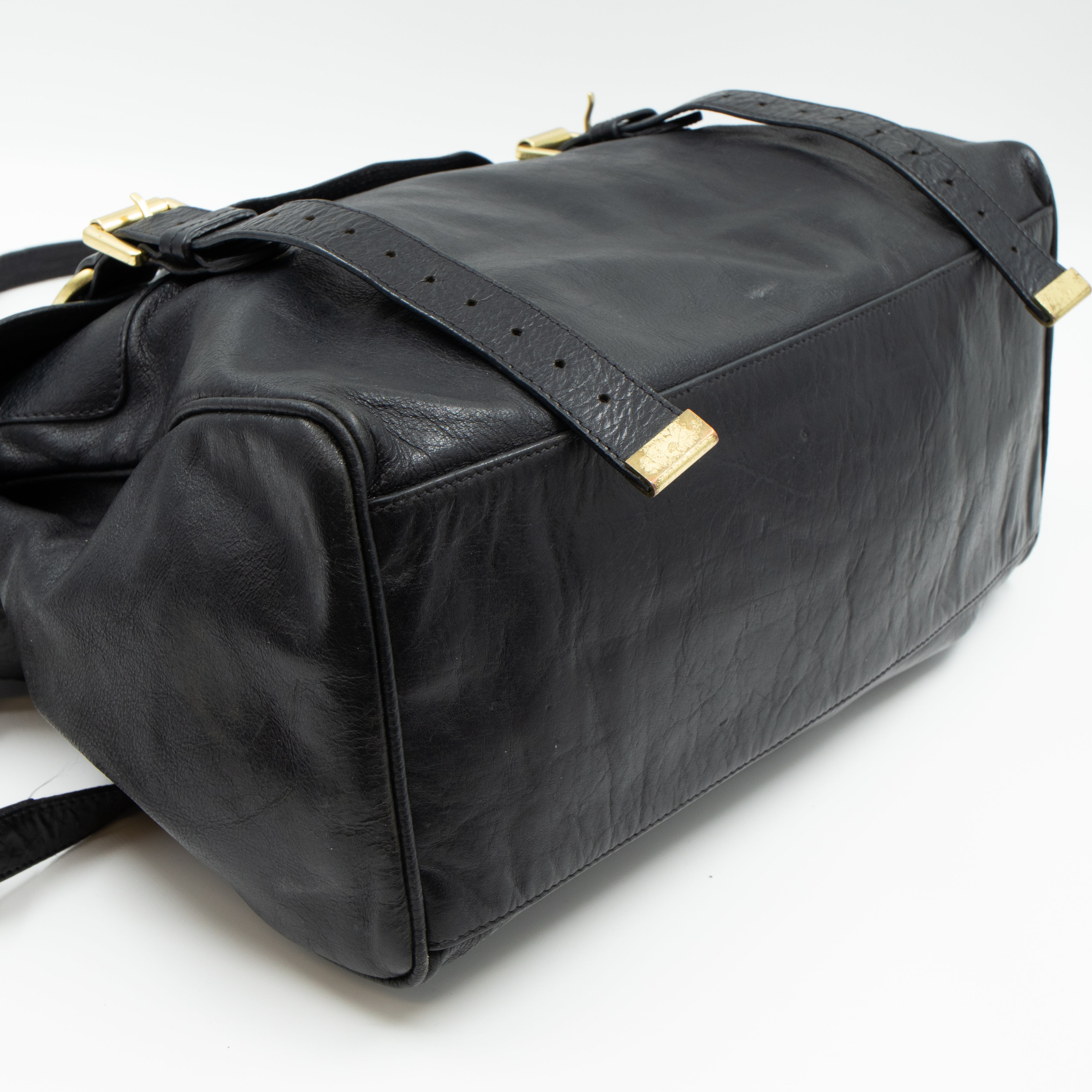 Alexa Oversized Black Leather