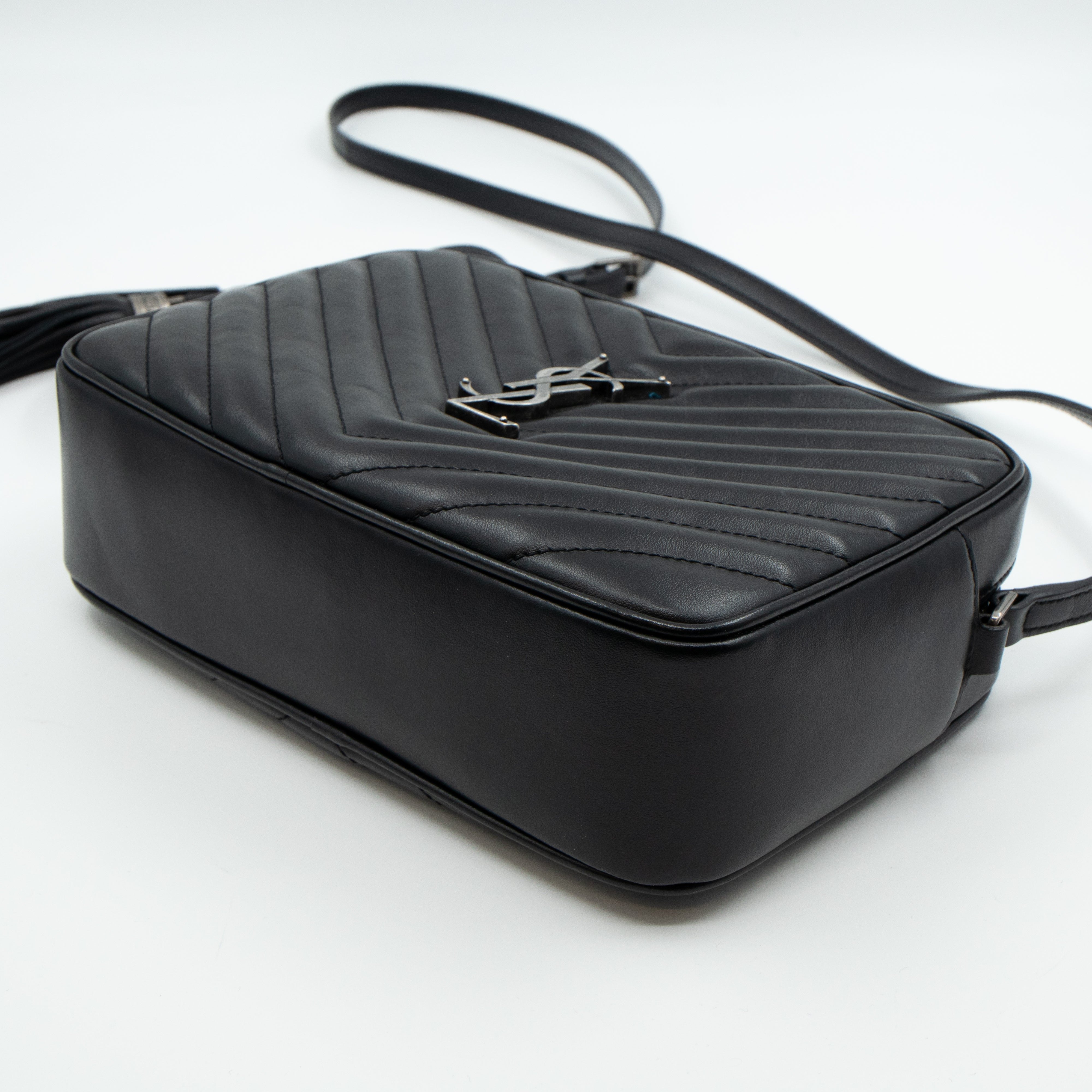 Monogram Lou Medium Crossbody Black Leather