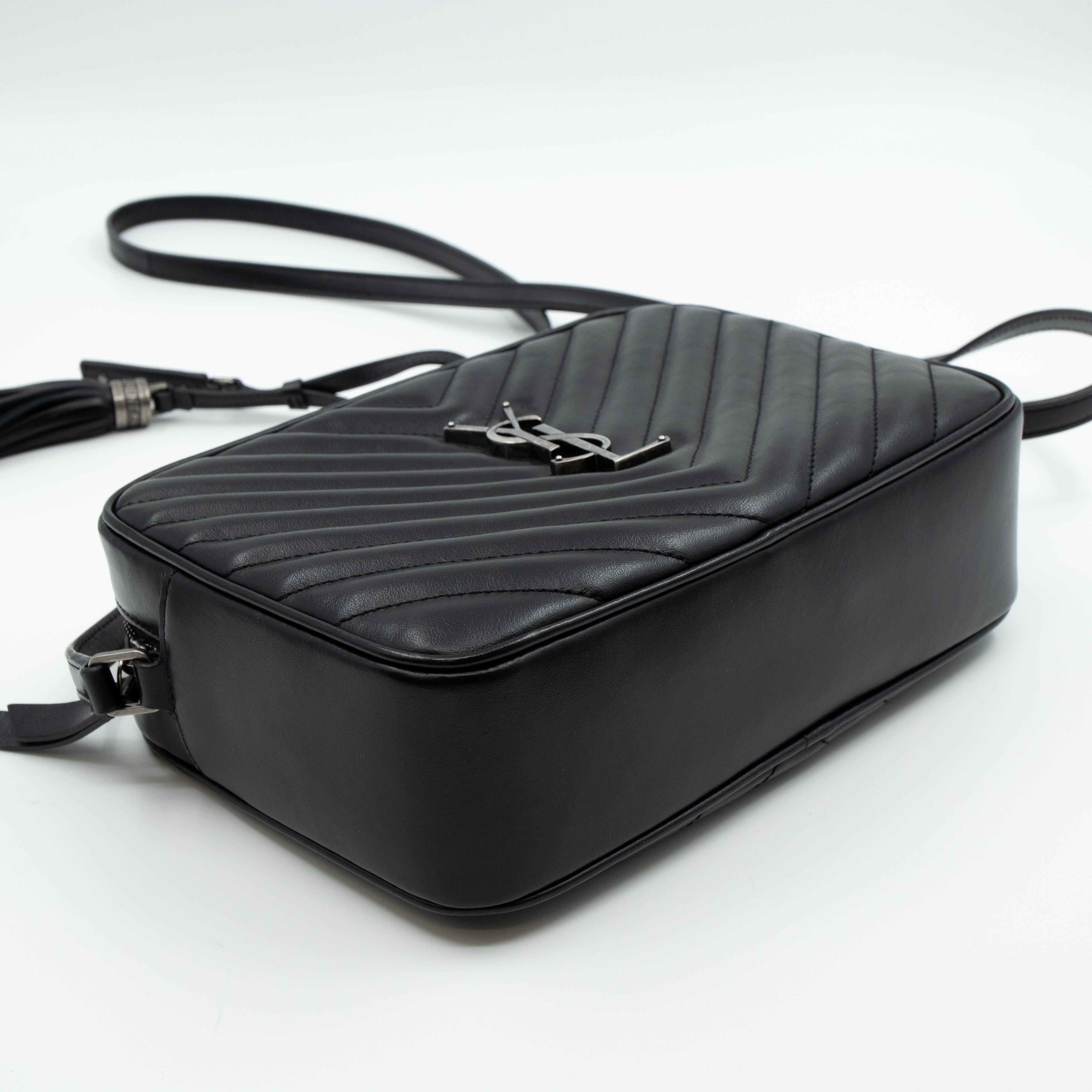 Monogram Lou Medium Crossbody Black Leather