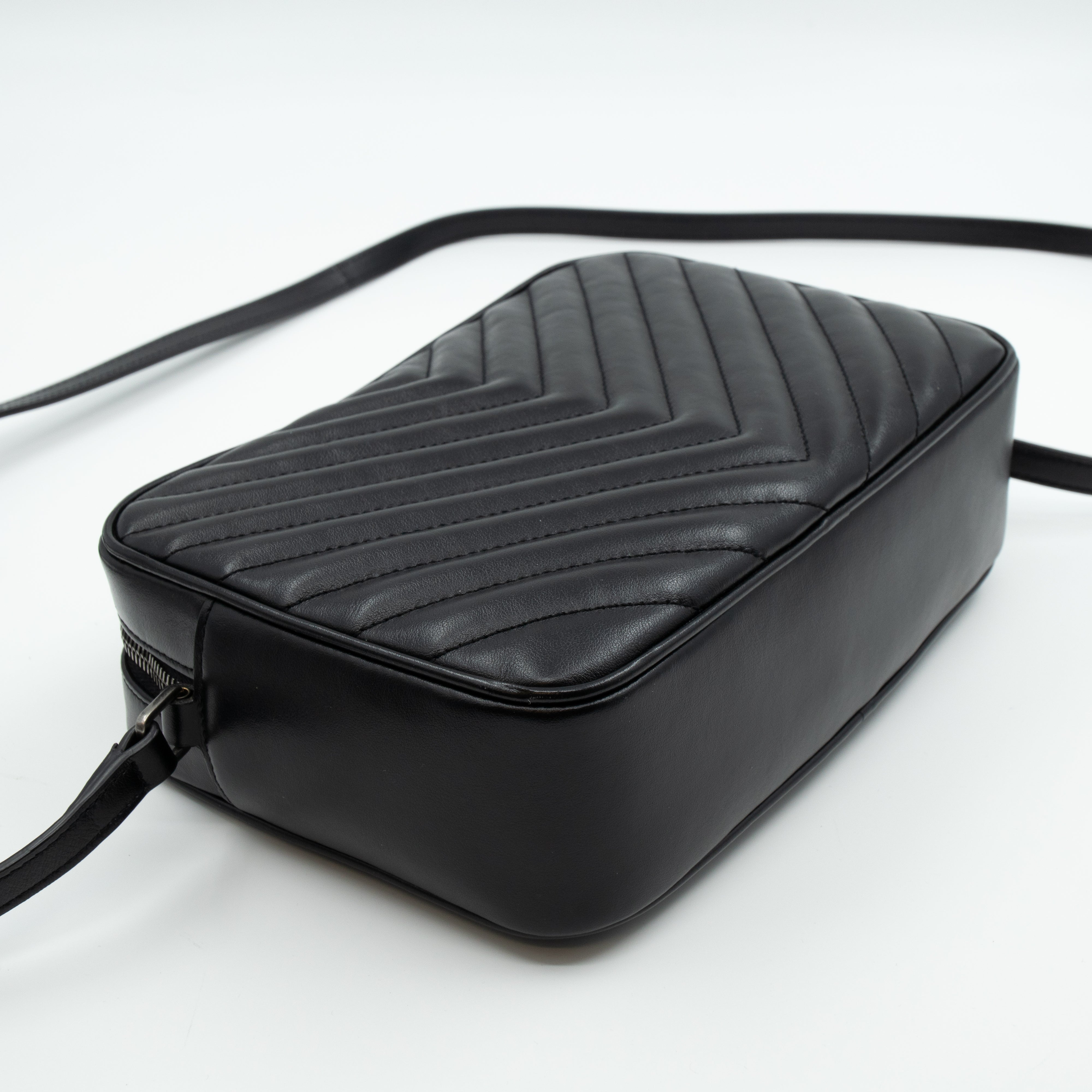 Monogram Lou Medium Crossbody Black Leather