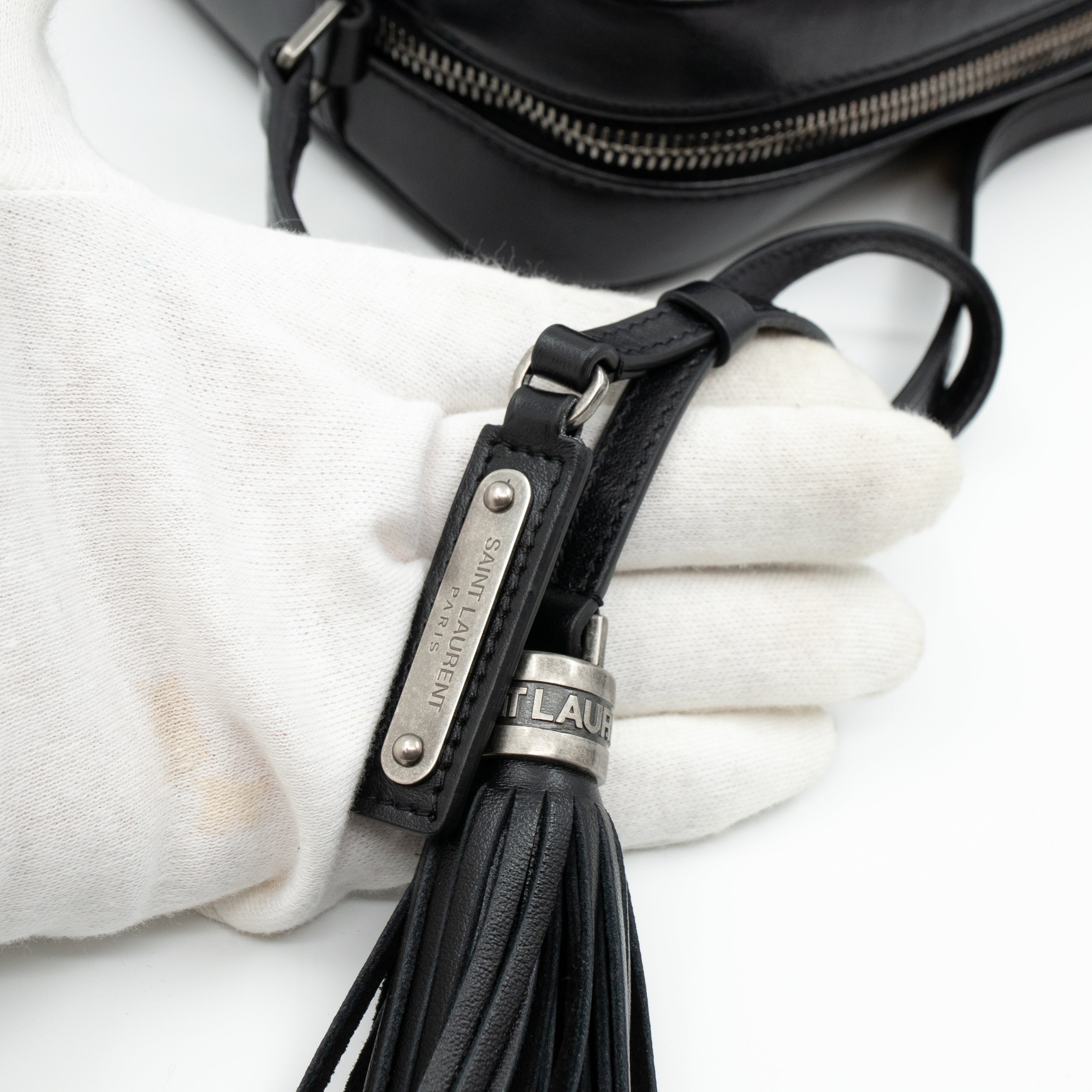 Monogram Lou Medium Crossbody Black Leather