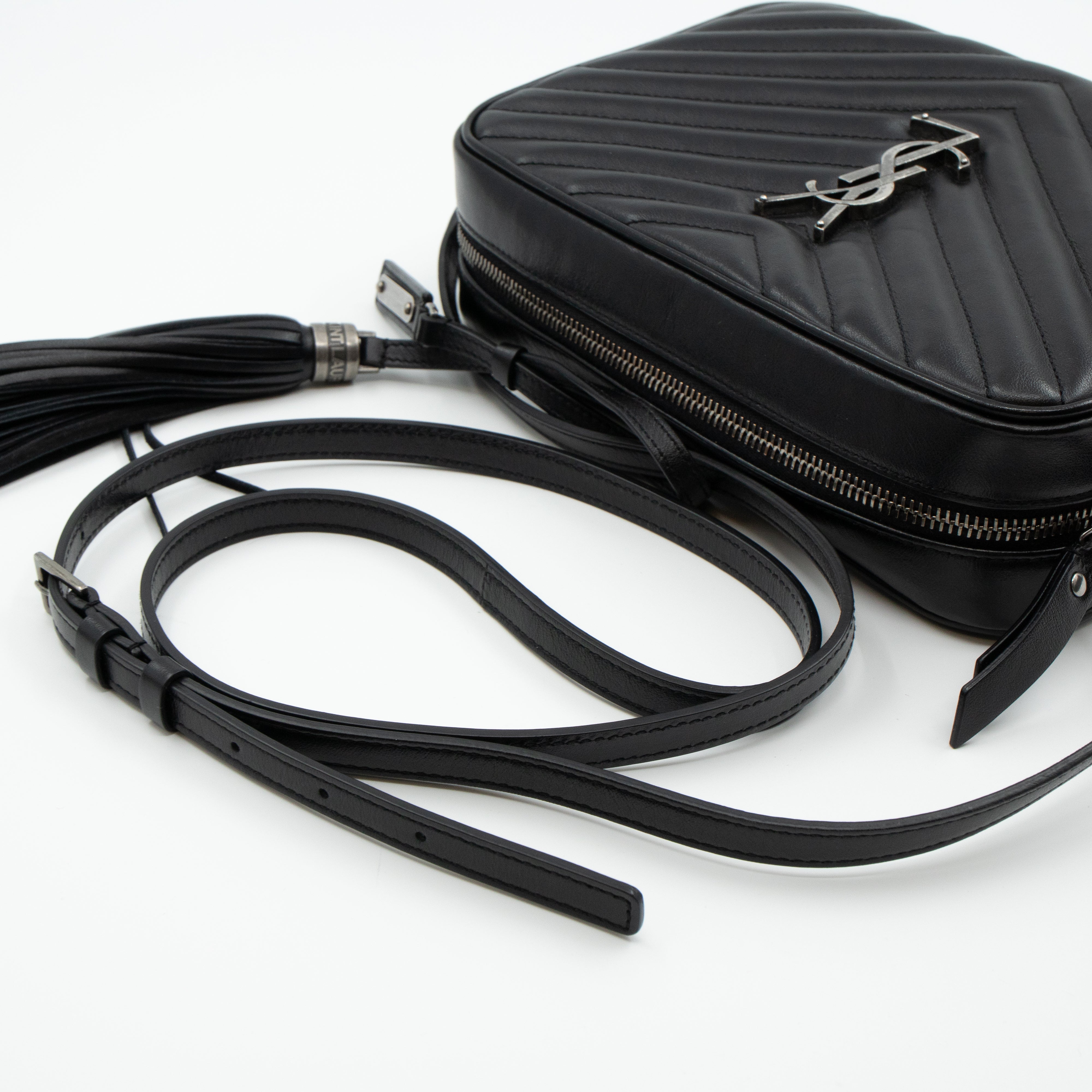 Monogram Lou Medium Crossbody Black Leather