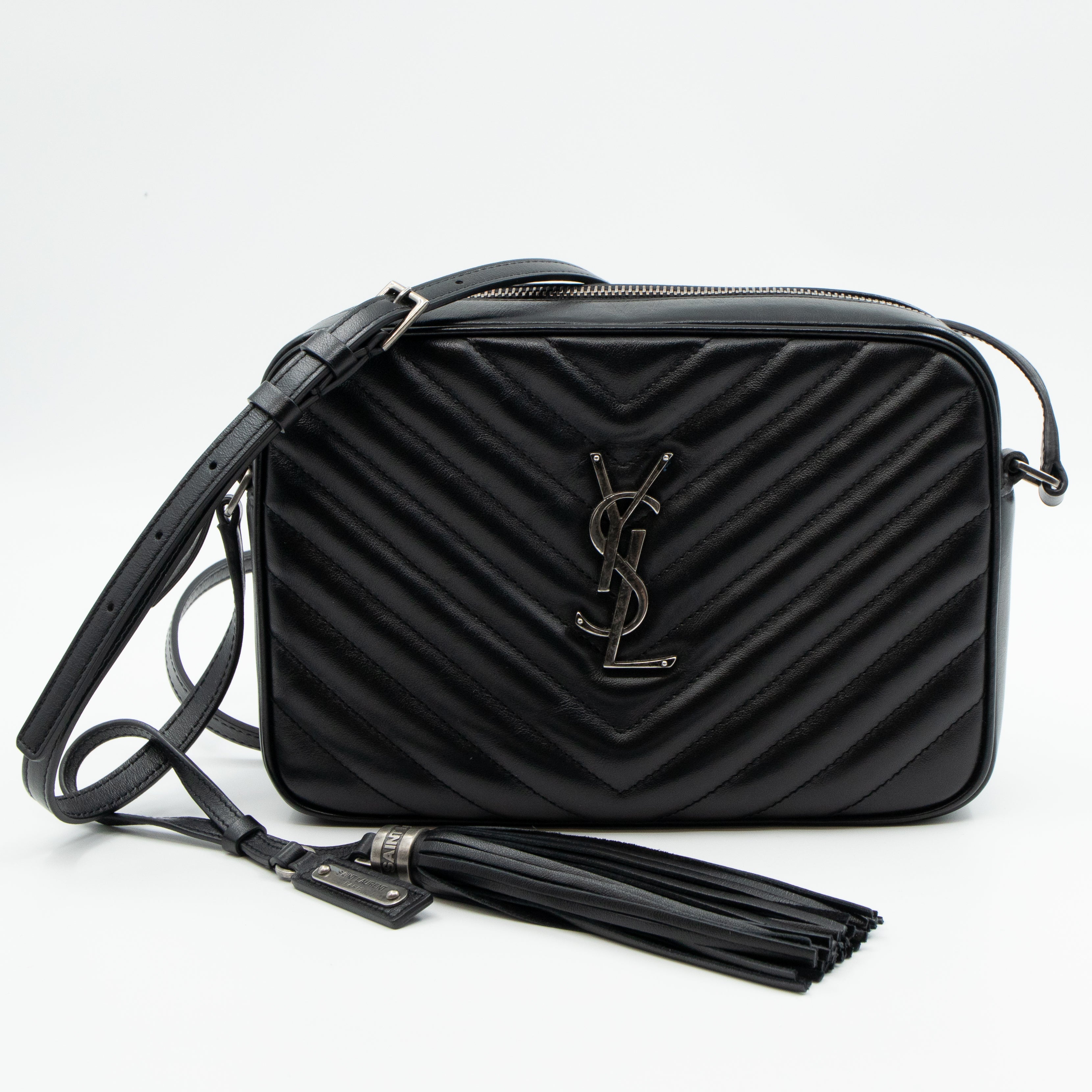 Monogram Lou Medium Crossbody Black Leather